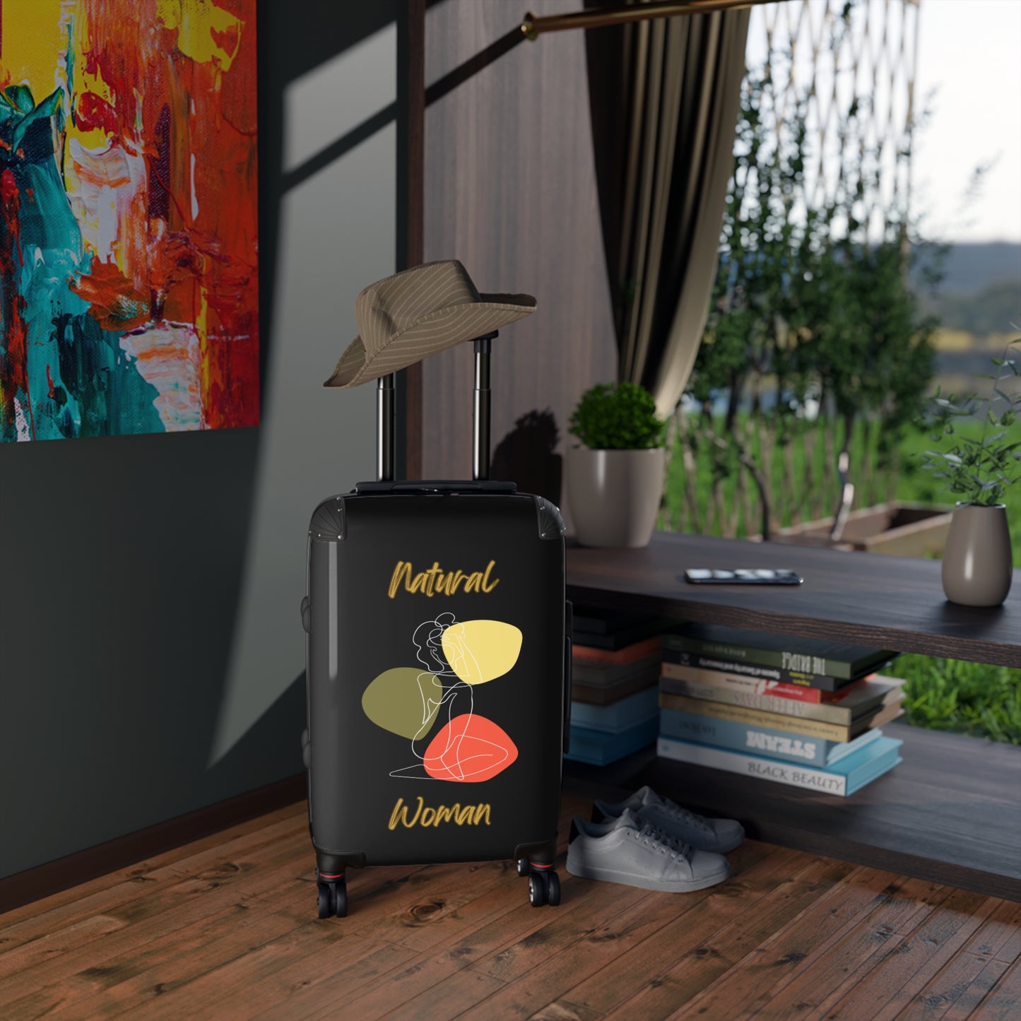Natural Woman Colorful Pose (WL) Suitcase BLACK