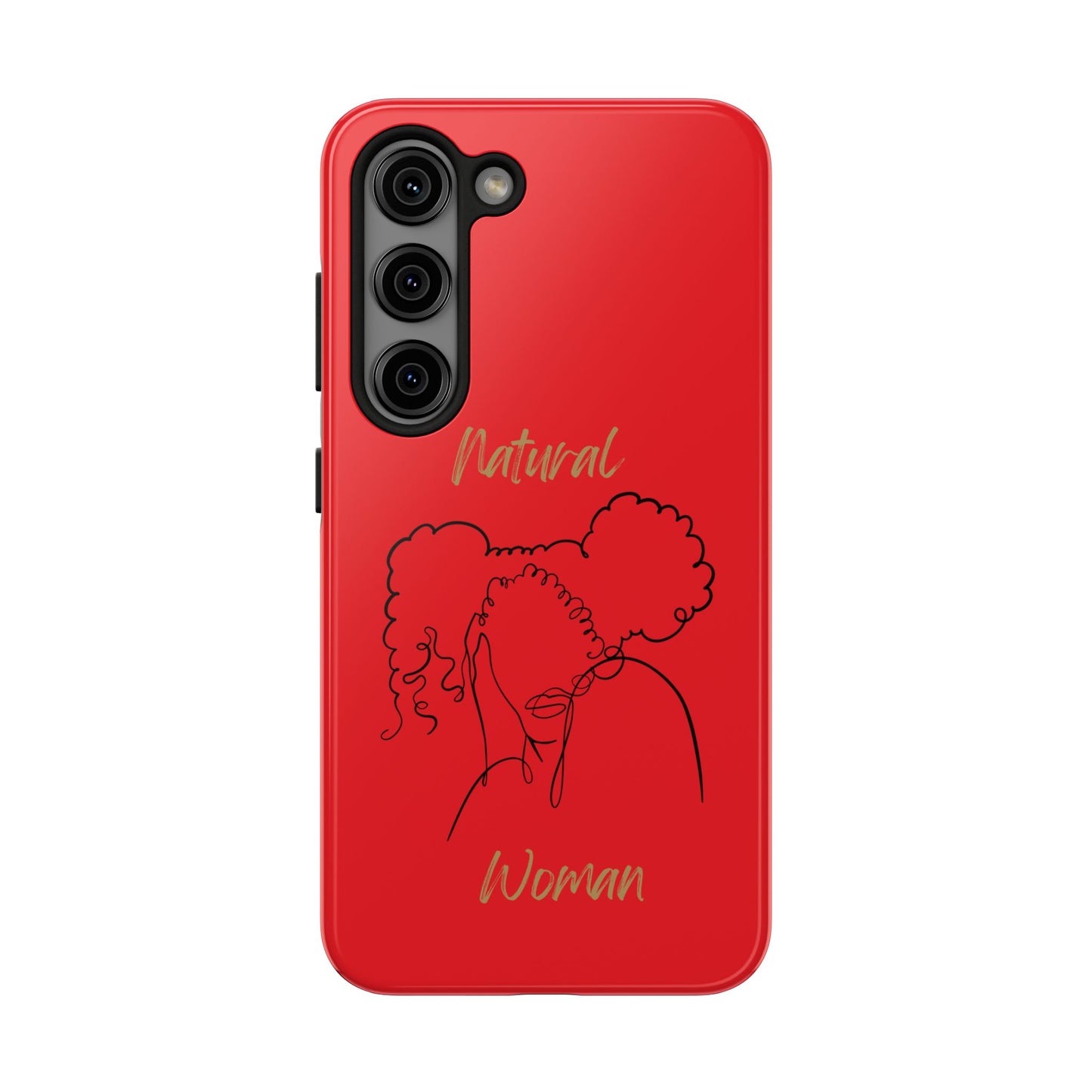 Natural Woman Twin Puffs (BL) Tough Phone Case RED