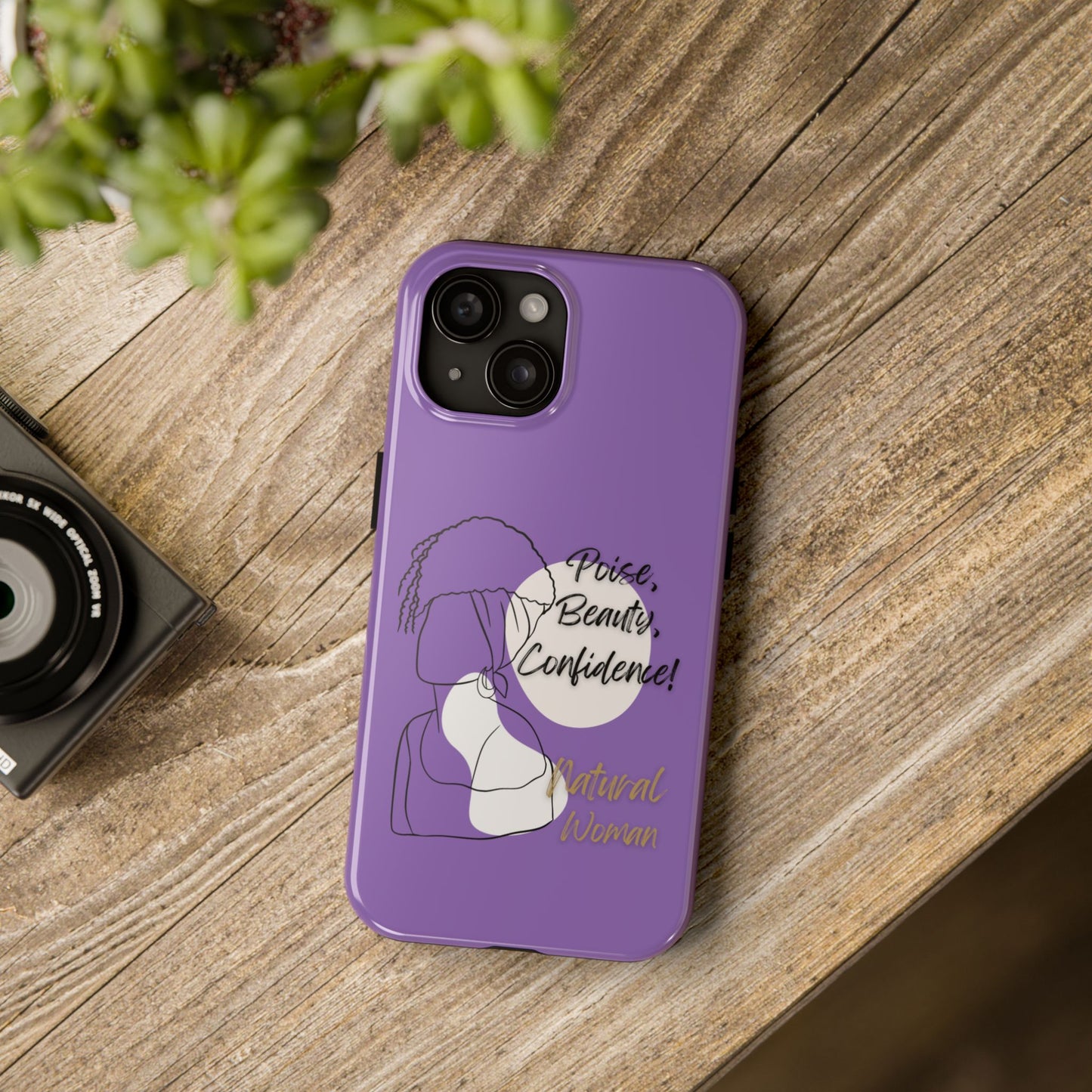 Natural Woman Puff (BL)Tough Phone Cases LIGHT PURPLE