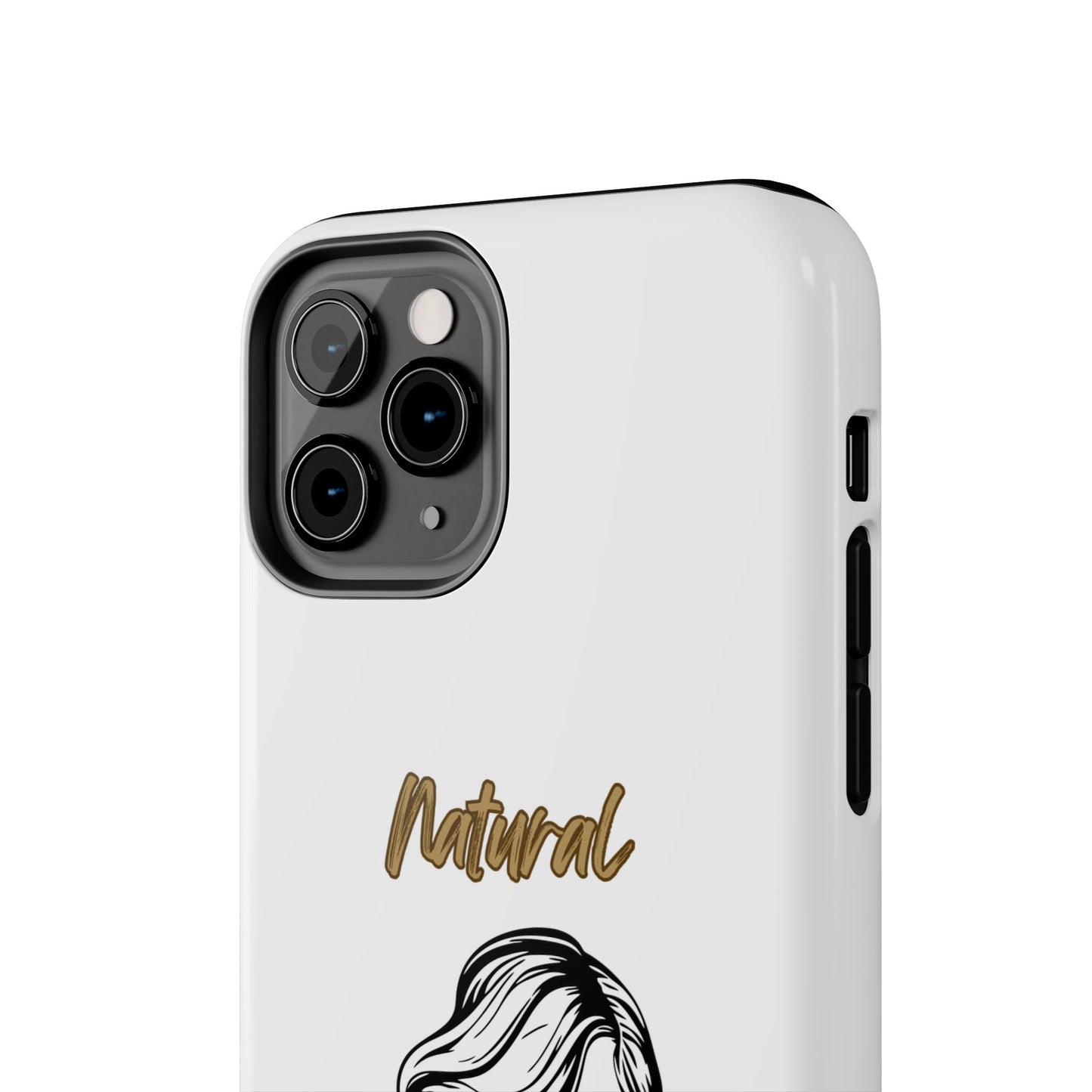 Natural Woman Long Curl (BL)Tough Phone Cases WHITE