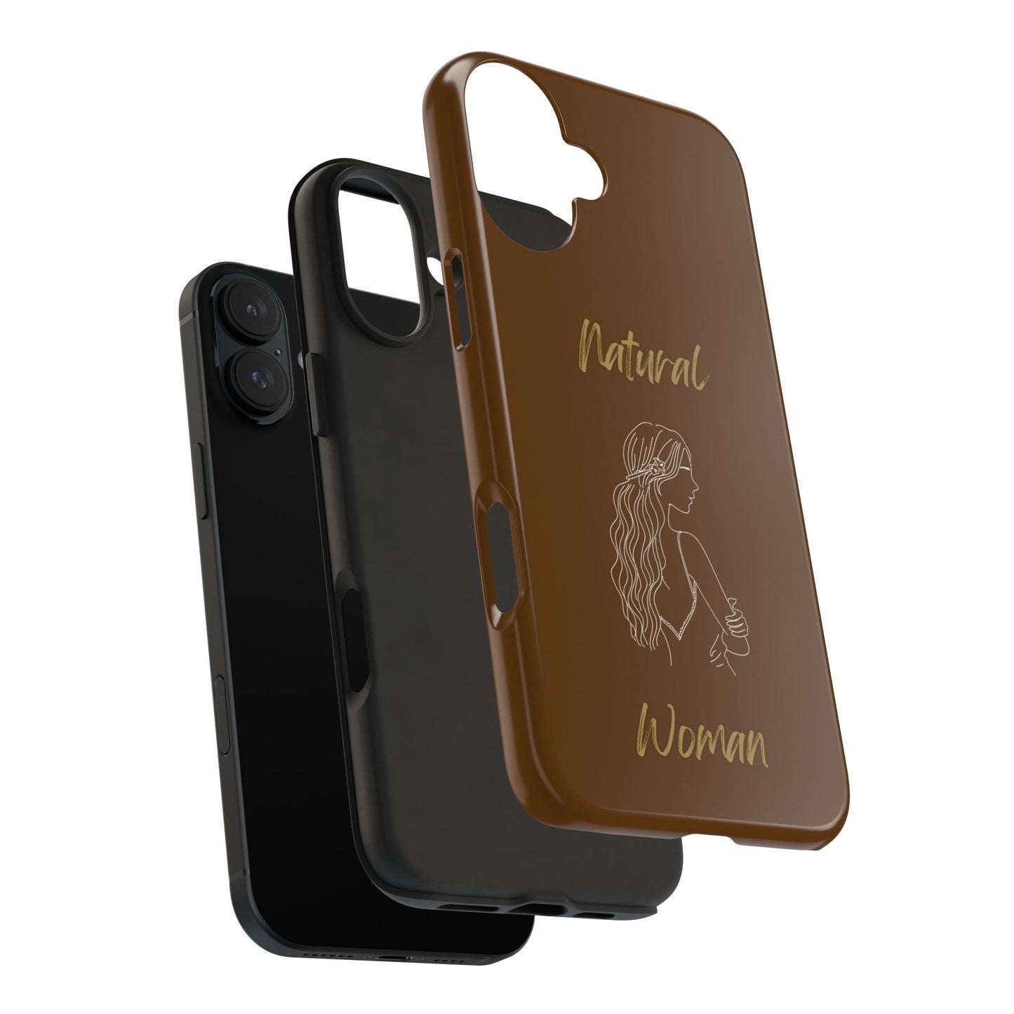 Natural Woman Young Woman (WL)Tough Phone Cases BROWN