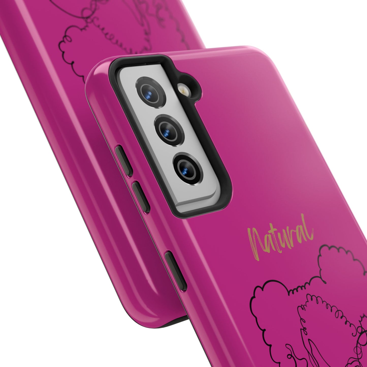 Natural Woman Twin Puffs (BL)Tough Phone Cases PINK