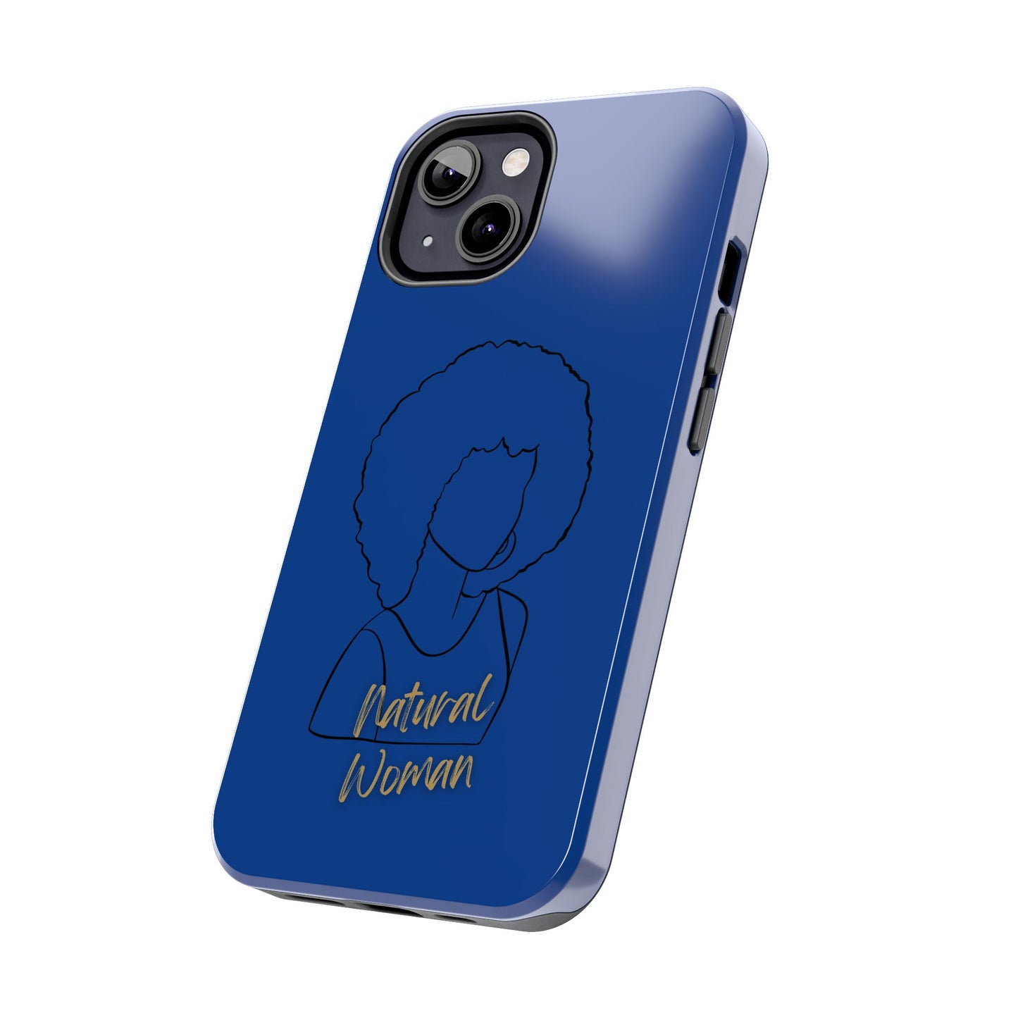 Natural Woman Afro (BL)Tough Phone Cases DARK BLUE