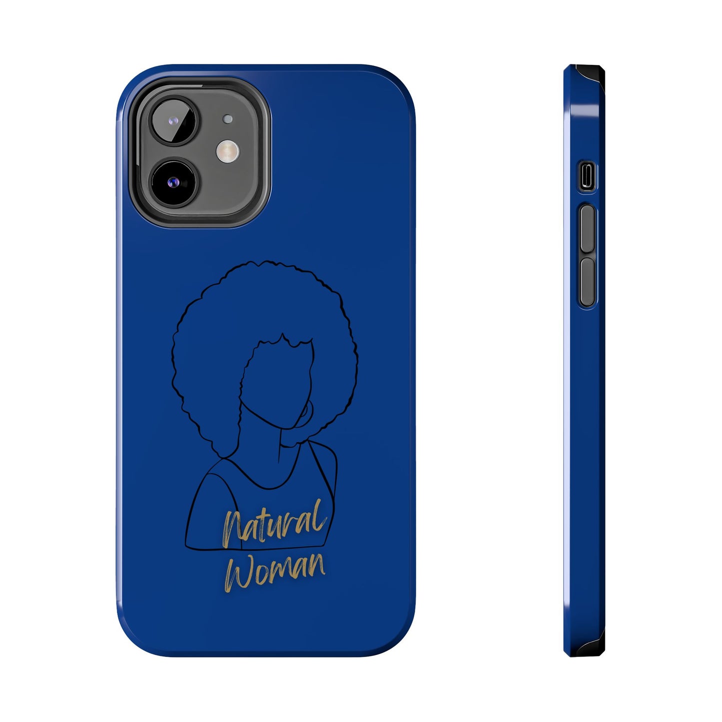 Natural Woman Afro (BL)Tough Phone Cases DARK BLUE