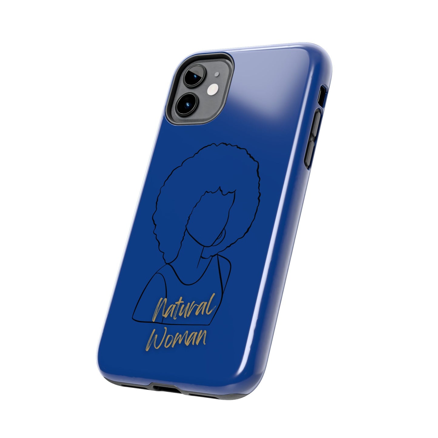 Natural Woman Afro (BL)Tough Phone Cases DARK BLUE