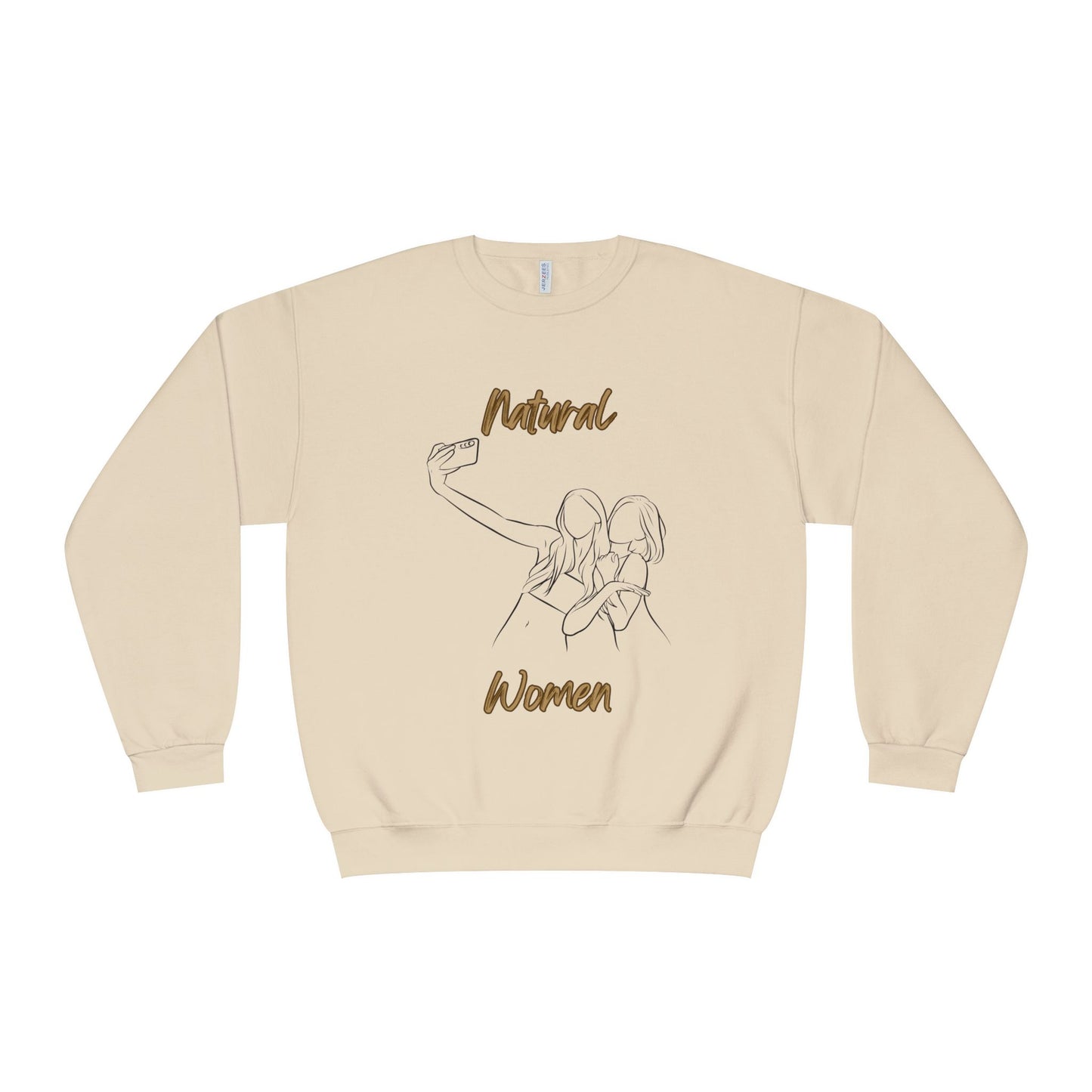 Natural Women Friends Selfie (BL) Crewneck Sweatshirt