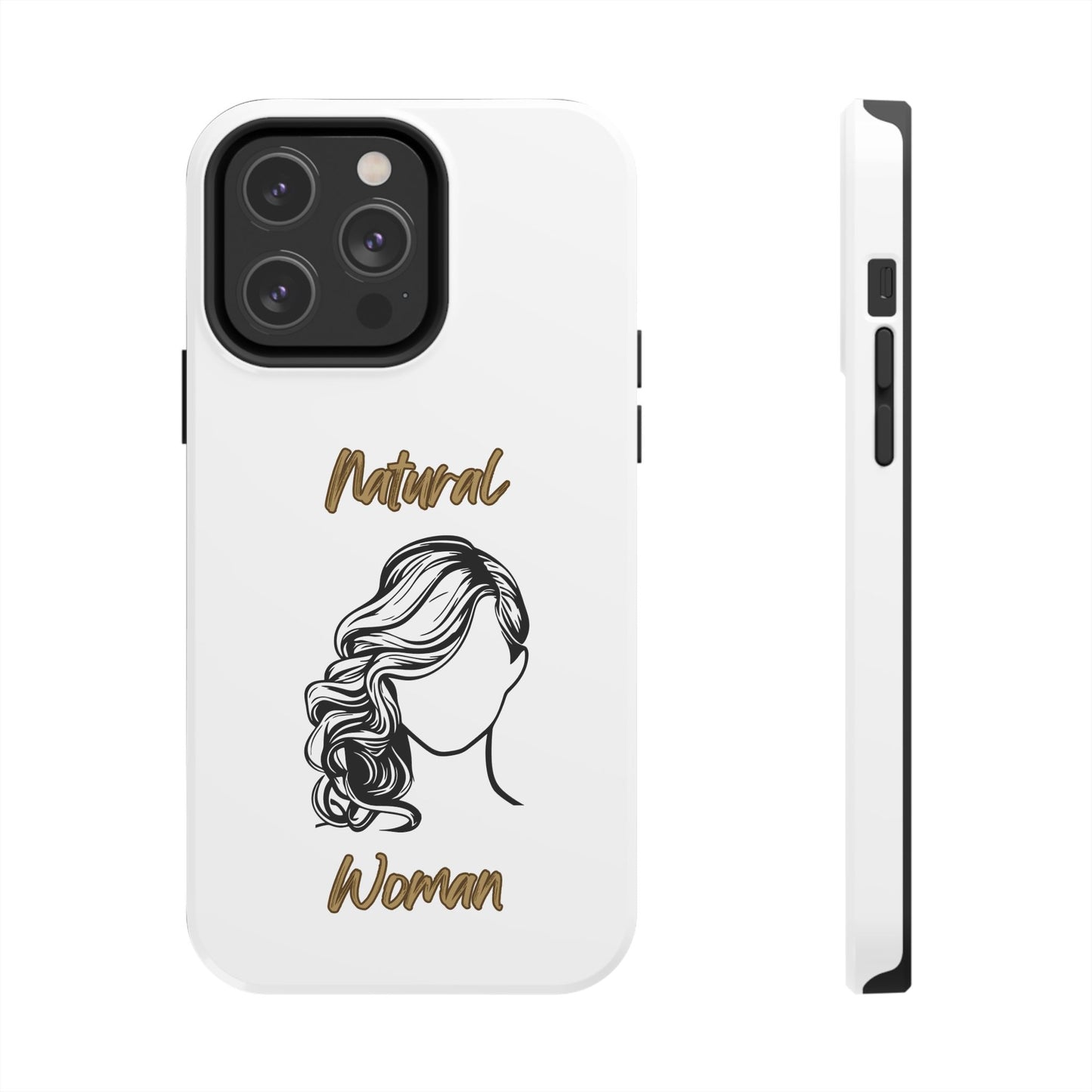 Natural Woman Long Curl (BL)Tough Phone Cases WHITE
