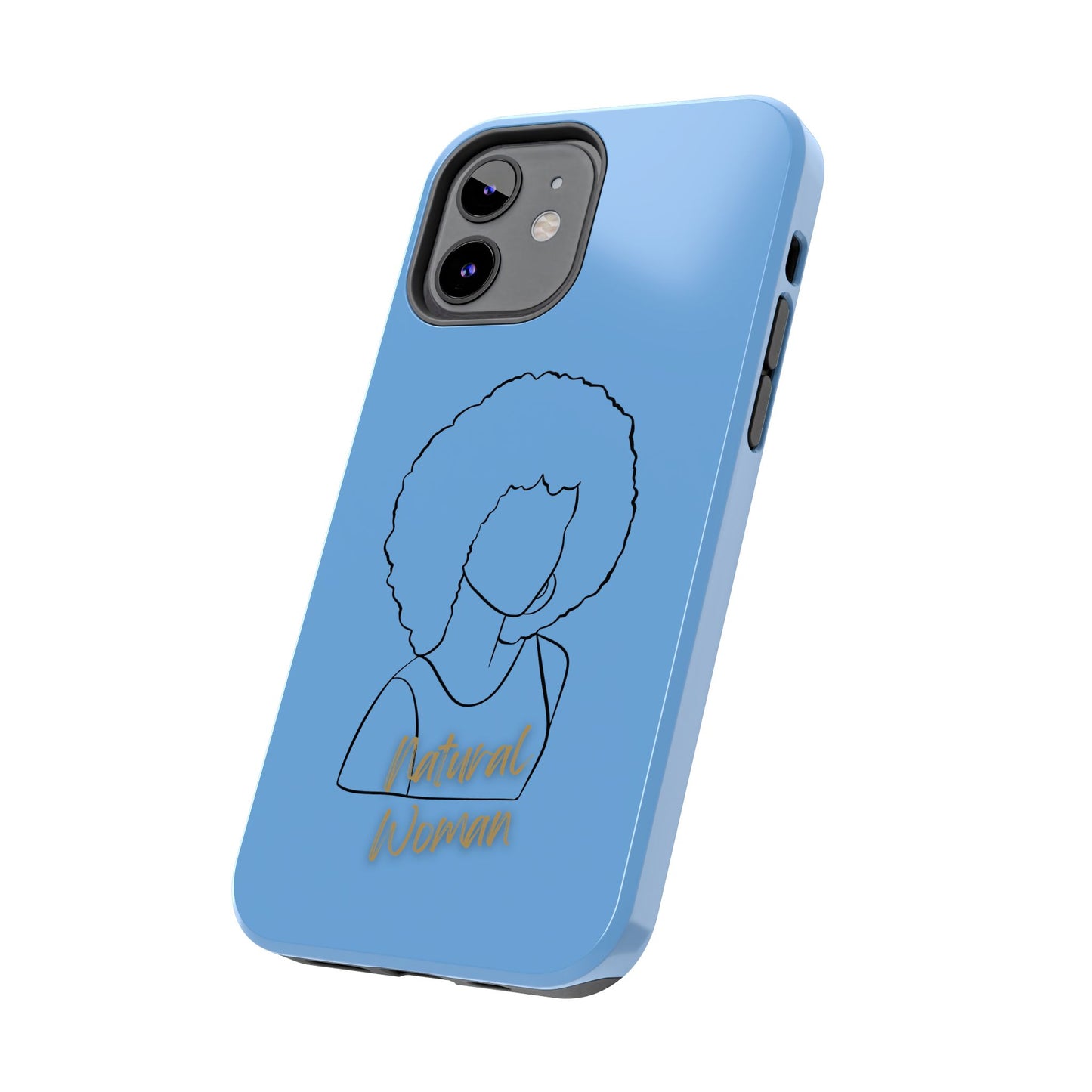 Natural Woman Afro (BL)Tough Phone Cases LIGHT BLUE