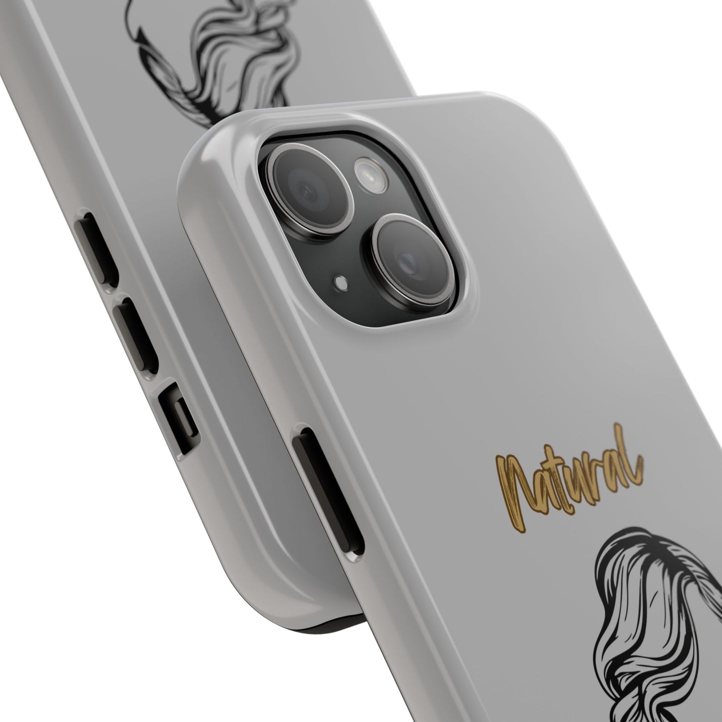 Natural Woman Long Curl (BL)Tough Phone Cases LIGHT GREY