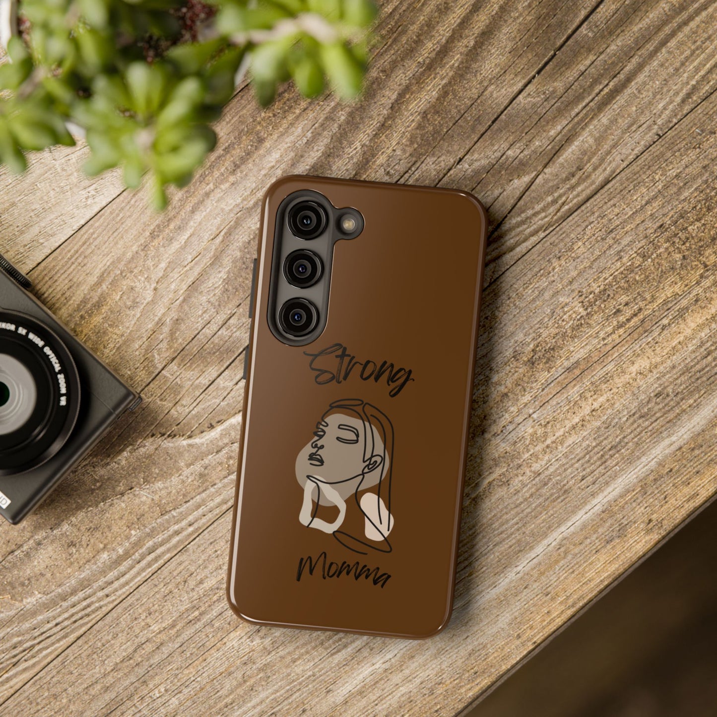 STRONG MOMMA Samsung Galaxy Tough Phone Cases (BL) Brown