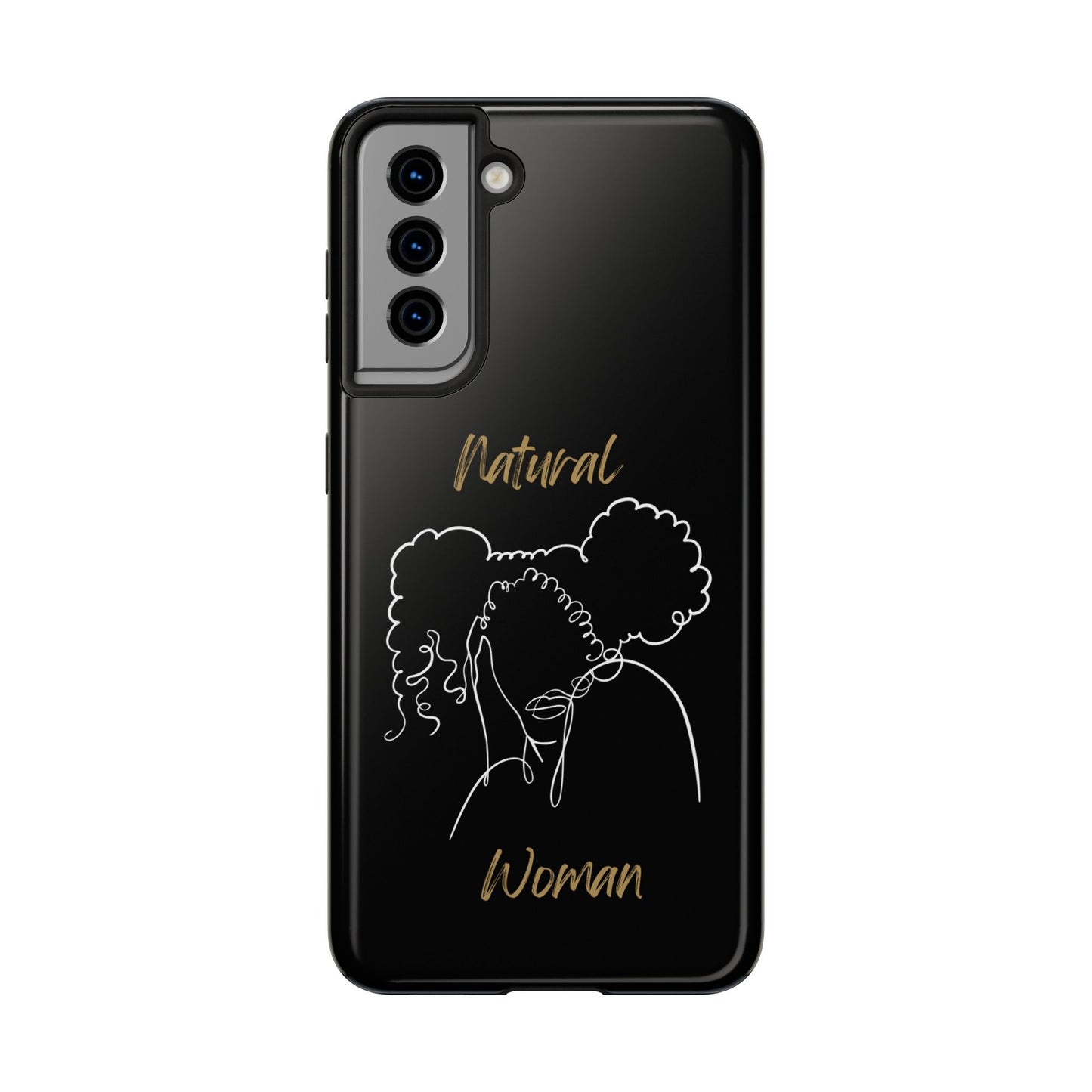 Natural Woman Twin Puffs (WL) Tough Phone Case BLACK