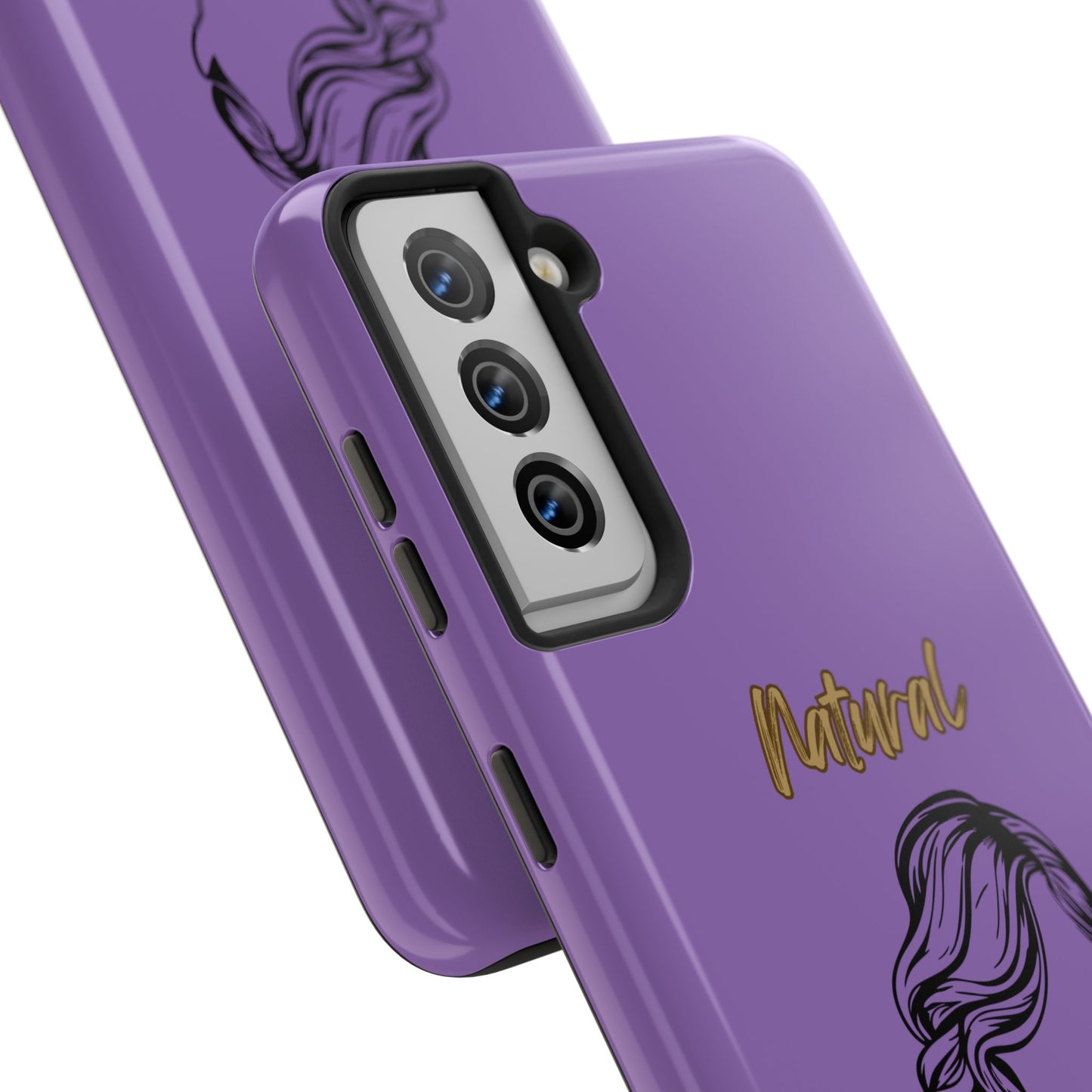 Natural Woman Long Curl (BL)Tough Phone Cases LIGHT PURPLE