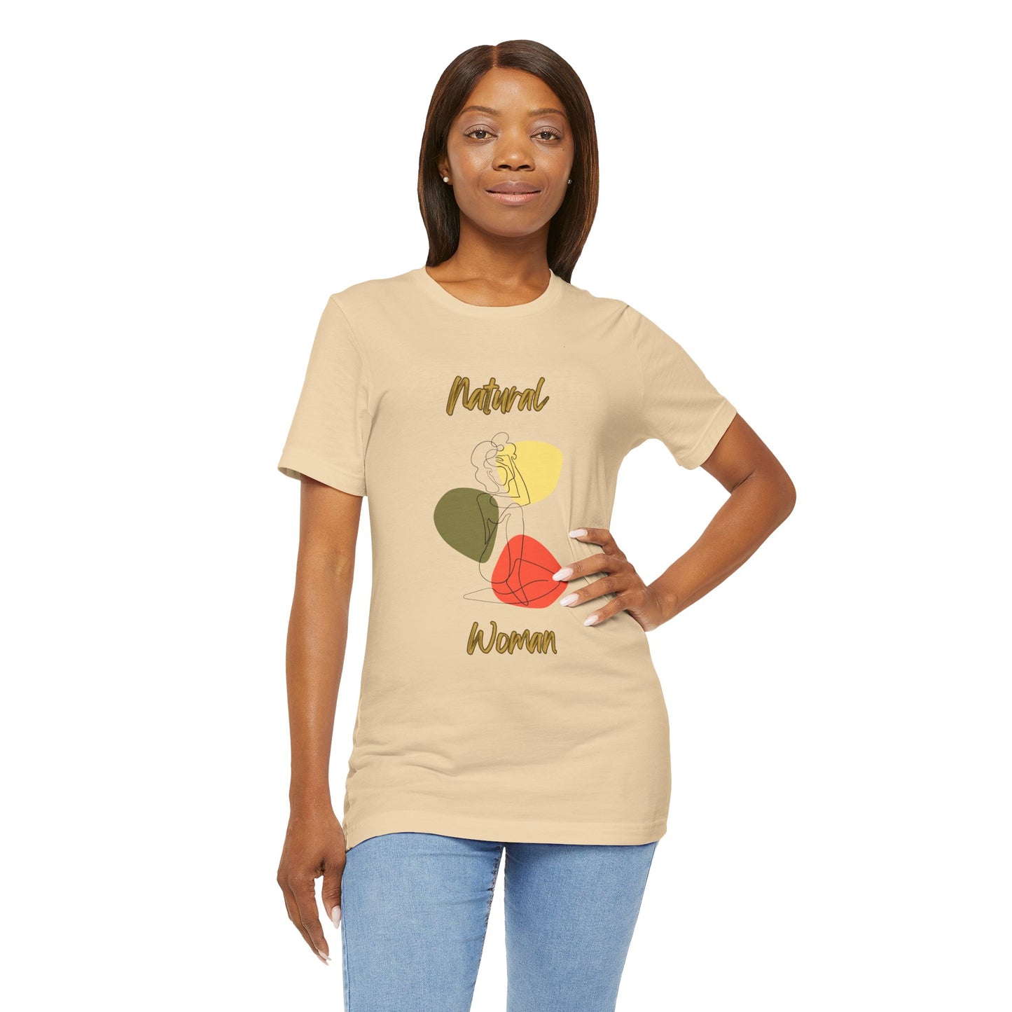 Natural Woman Colorful Pose (BL) Short Sleeve T-Shirt