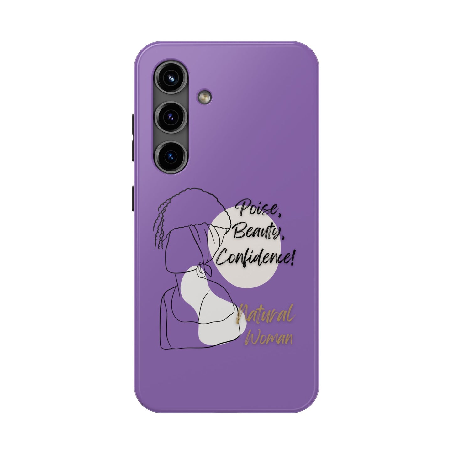 Natural Woman Puff (BL)Tough Phone Cases LIGHT PURPLE