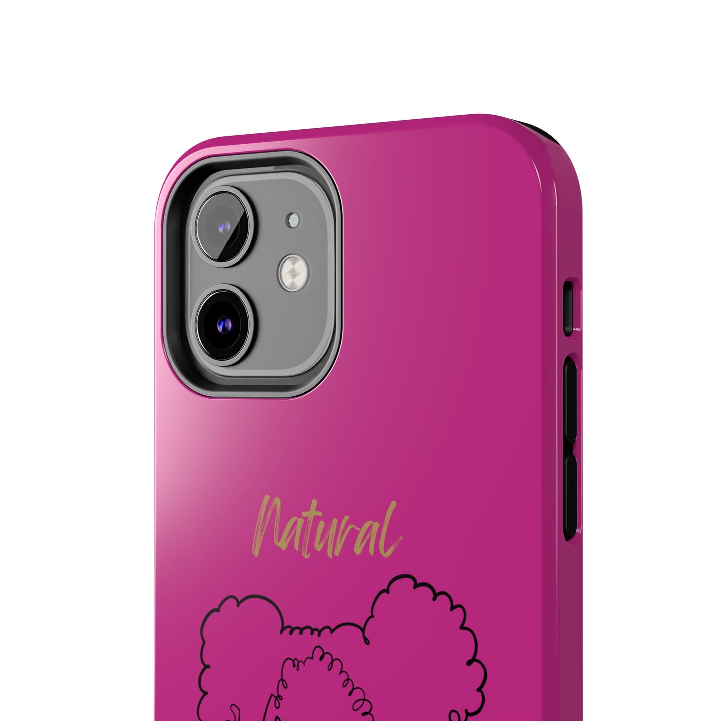 Natural Woman Twin Puffs (BL)Tough Phone Cases PINK