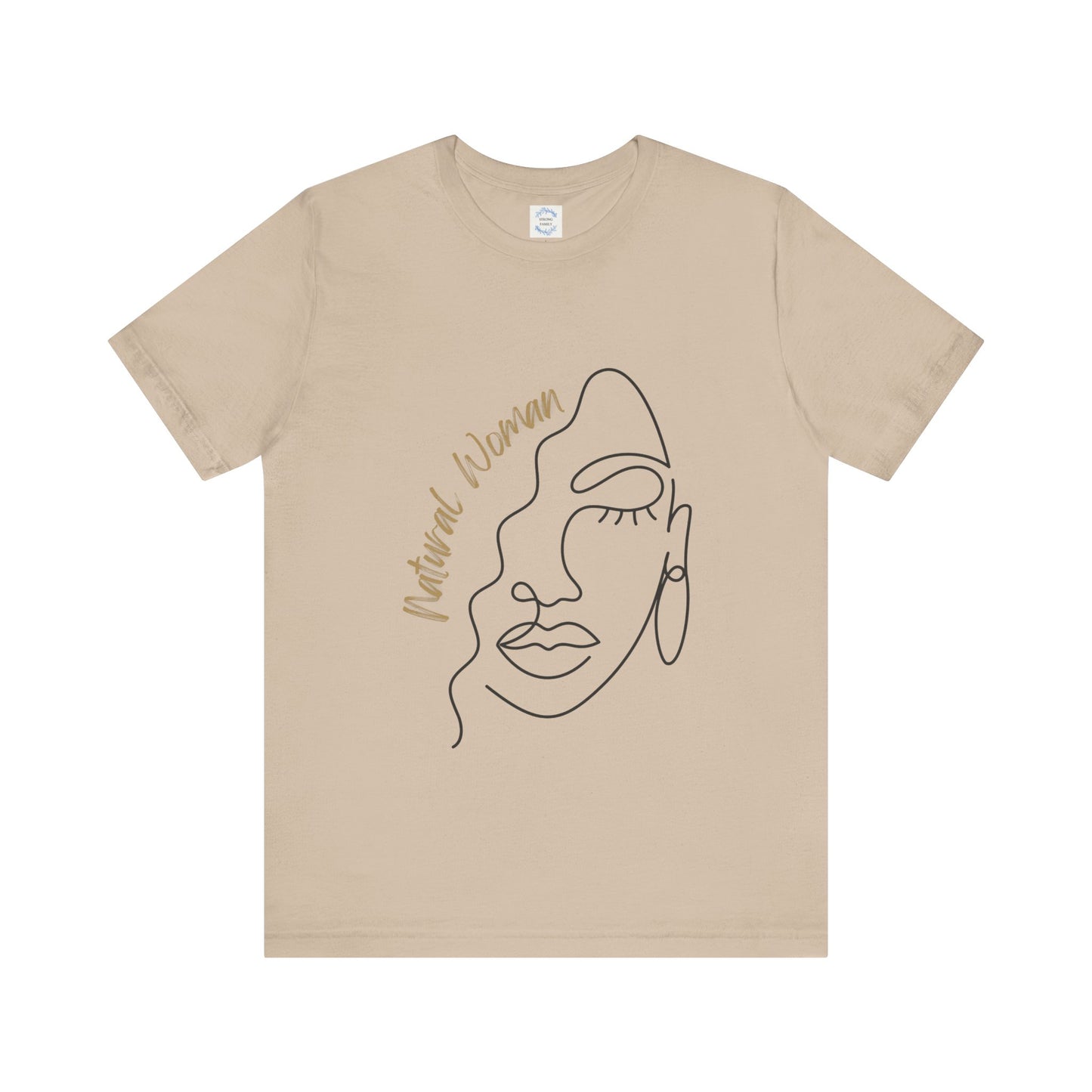 Natural Woman Half Face (BL) Short Sleeve T-Shirt