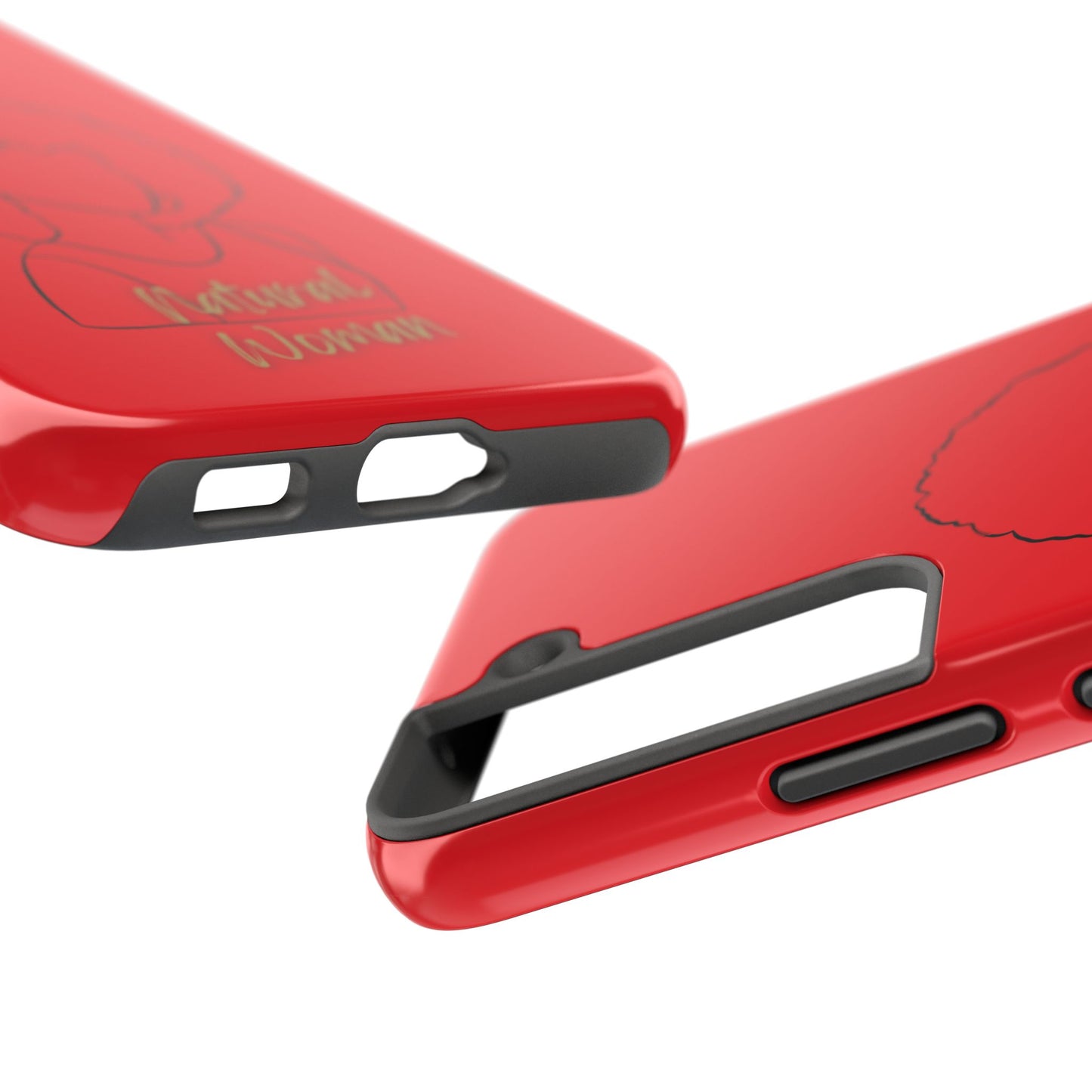 Natural Woman Afro (BL) Tough Phone Case RED