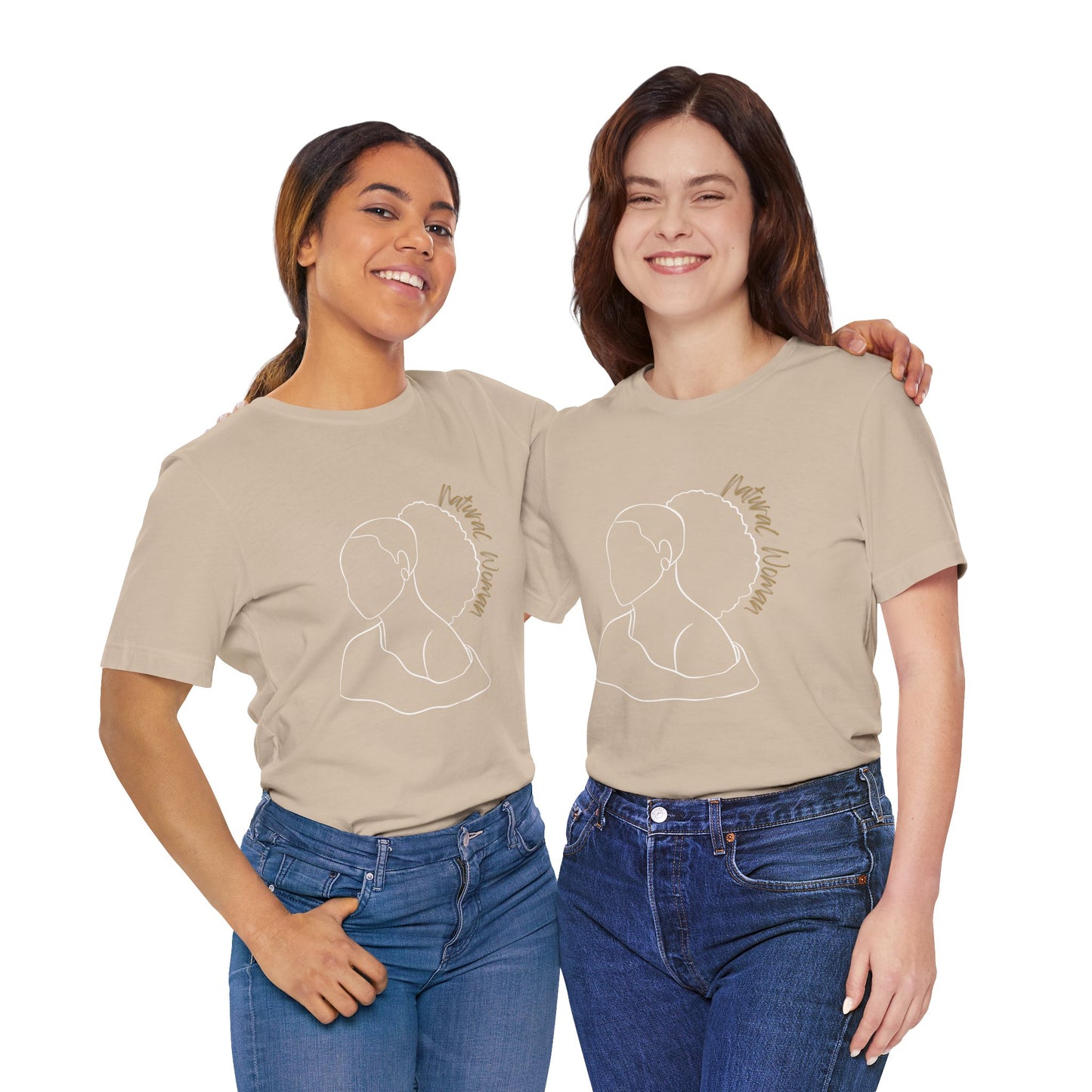 Natural Woman Behind Head Puff (WL) Short Sleeve T-Shirt