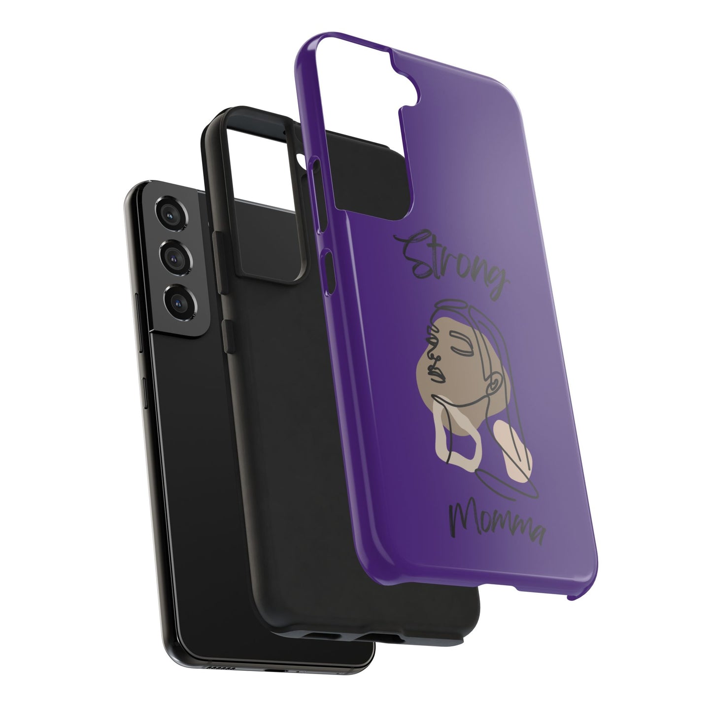 STRONG MOMMA Samsung Galaxy Tough Phone Cases (BL) Purple