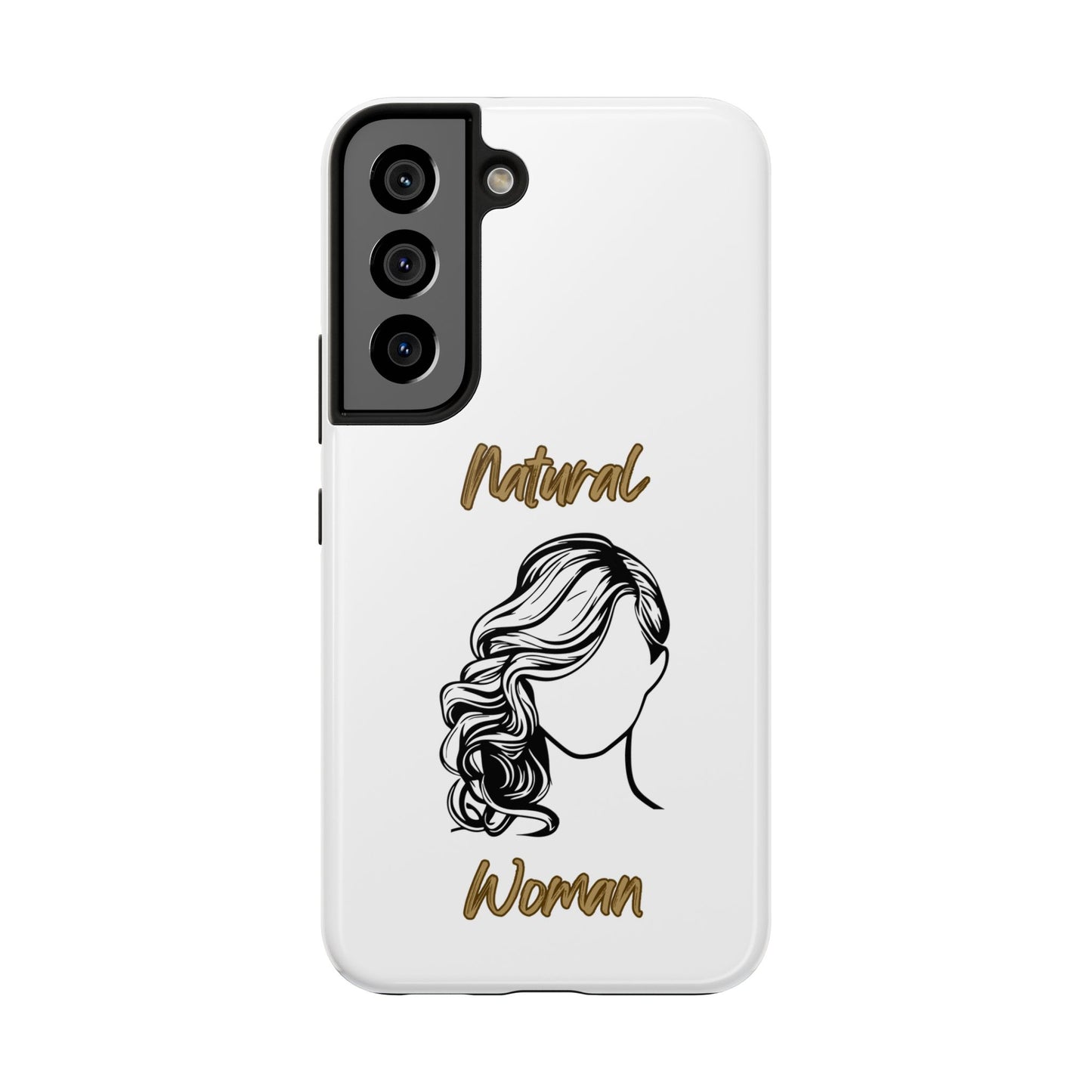 Natural Woman Long Curl (BL)Tough Phone Cases WHITE