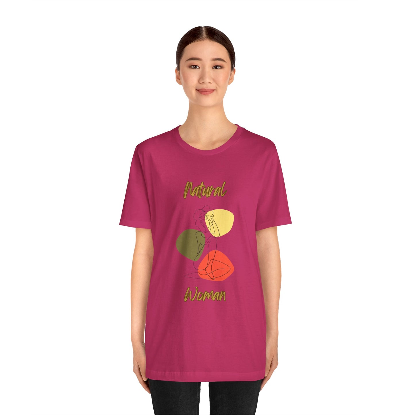 Natural Woman Colorful Pose (BL) Short Sleeve T-Shirt