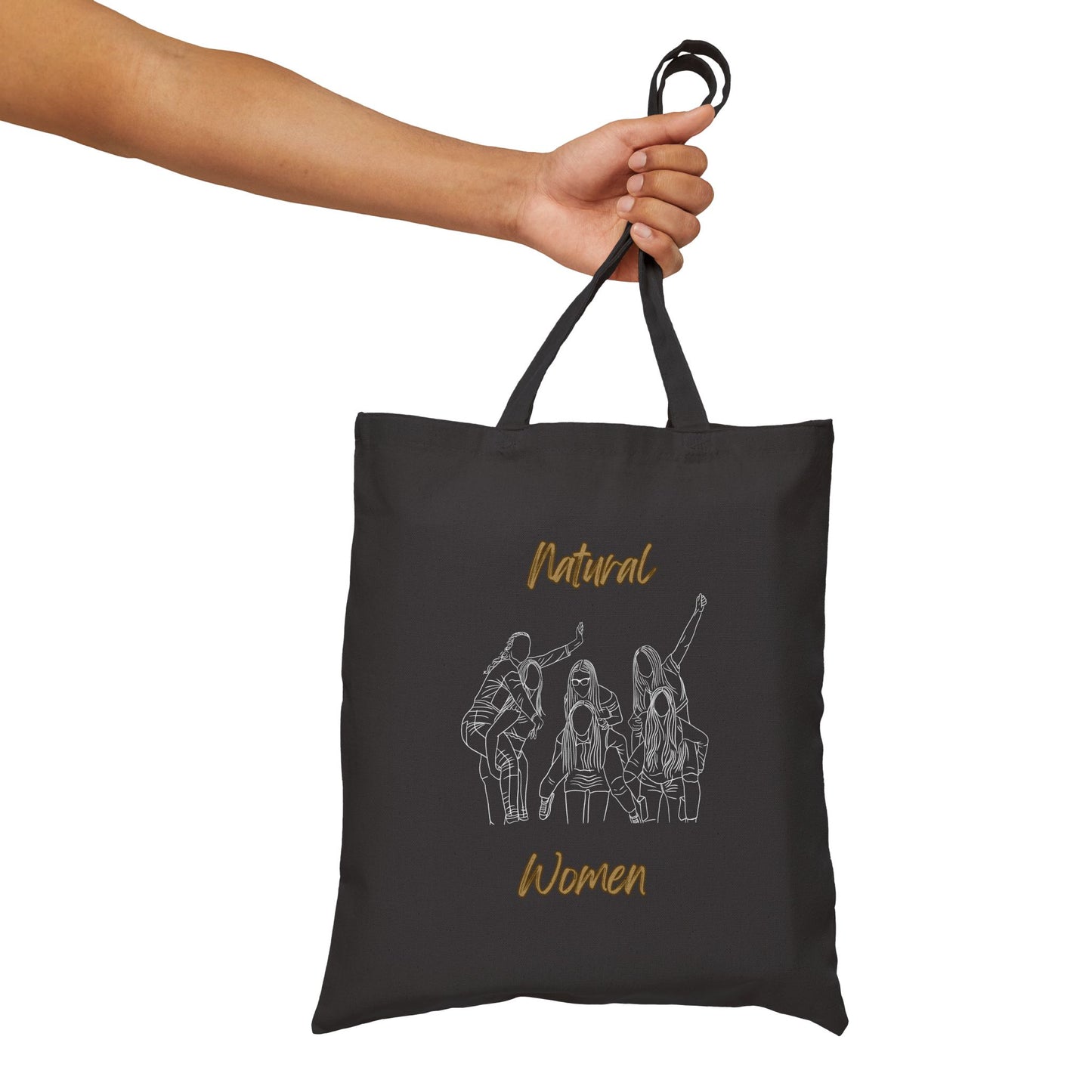 Natural Woman Piggy Back (WL) Cotton Canvas Tote Bag