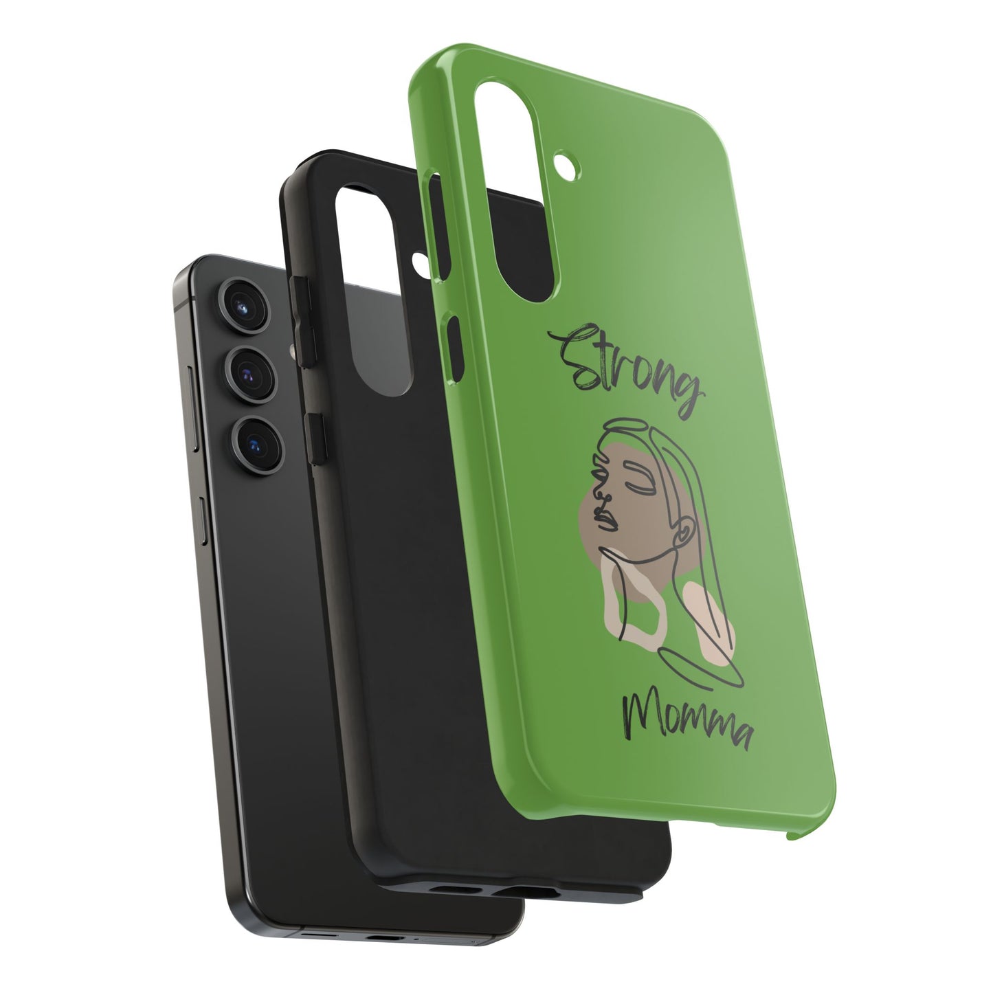 STRONG MOMMA Samsung Galaxy Tough Phone Cases (BL) Green