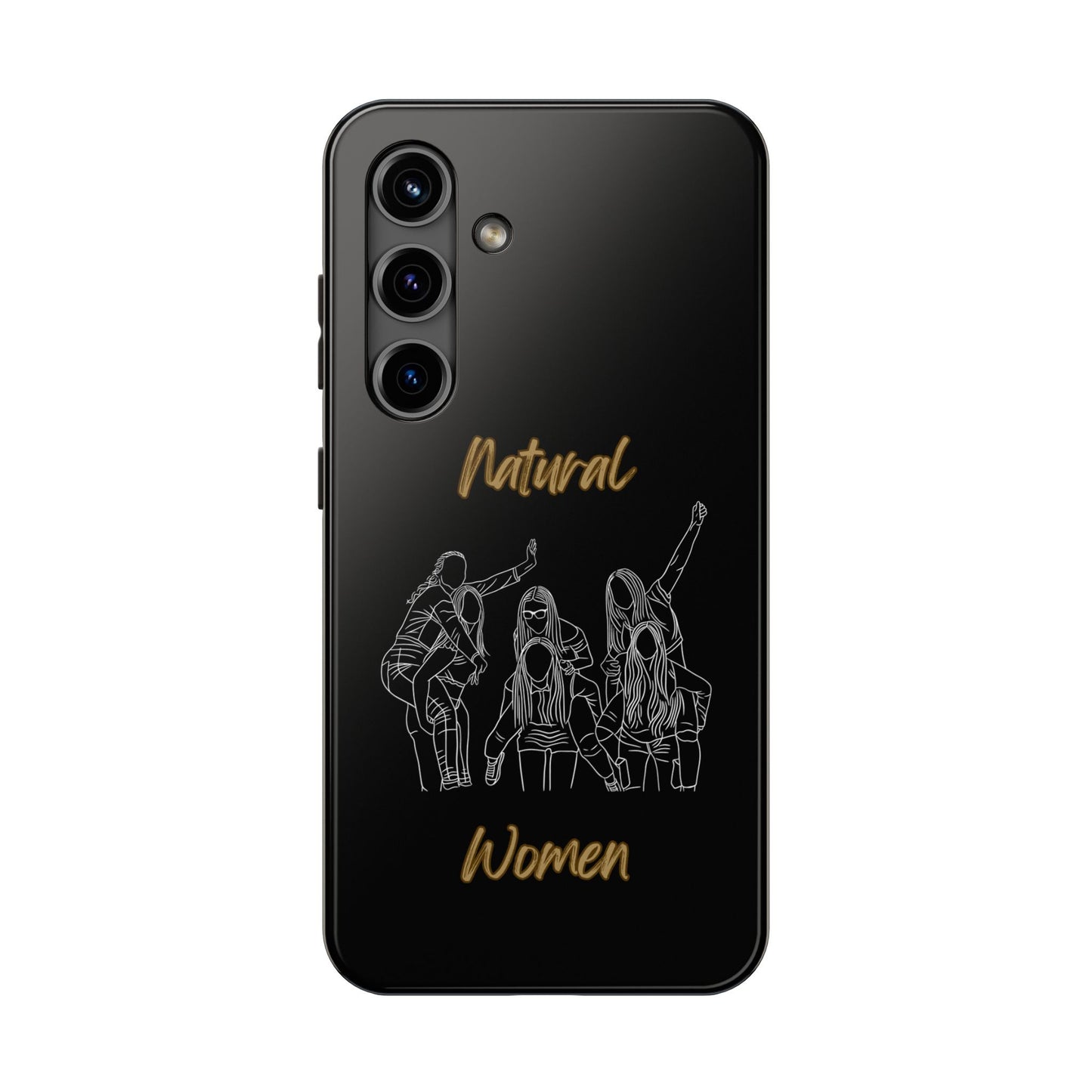 Natural Woman Piggy Back (WL) Tough Phone Cases BLACK