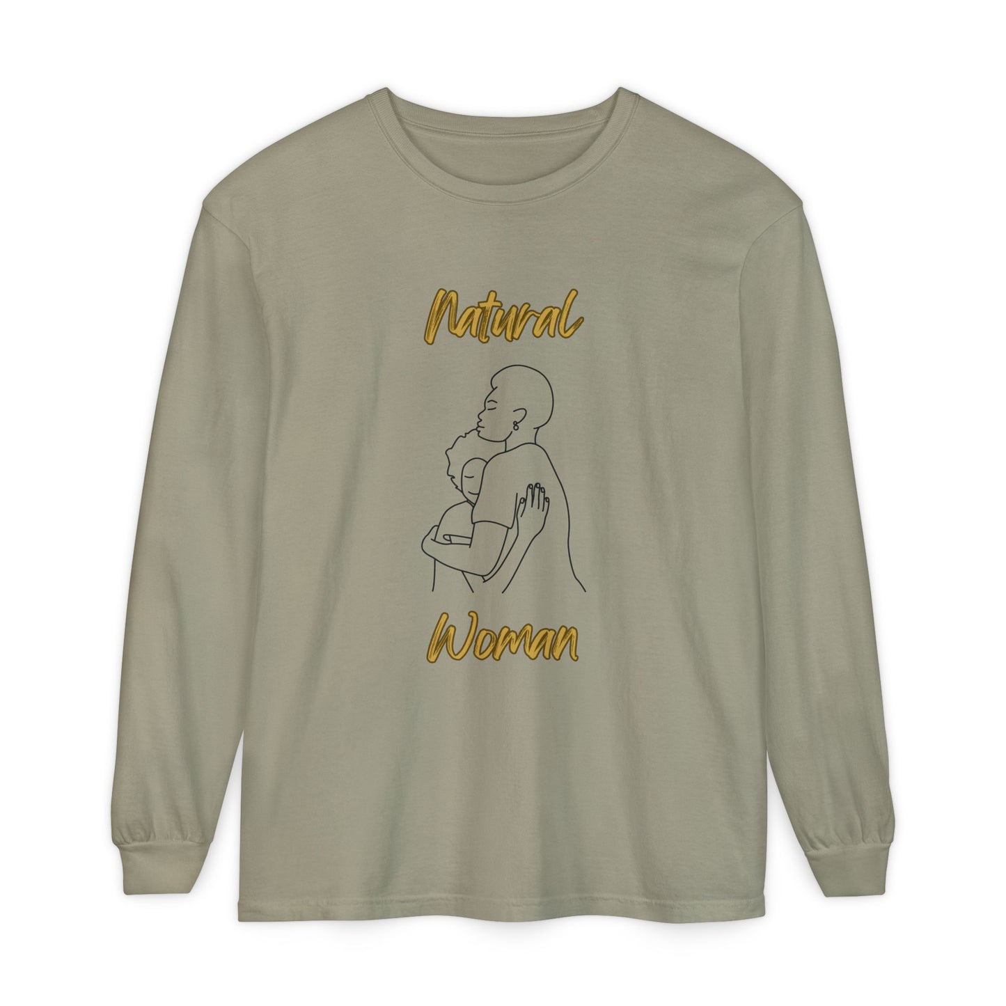 Natural Woman Safe With Momma (BL) Long Sleeve T-Shirt
