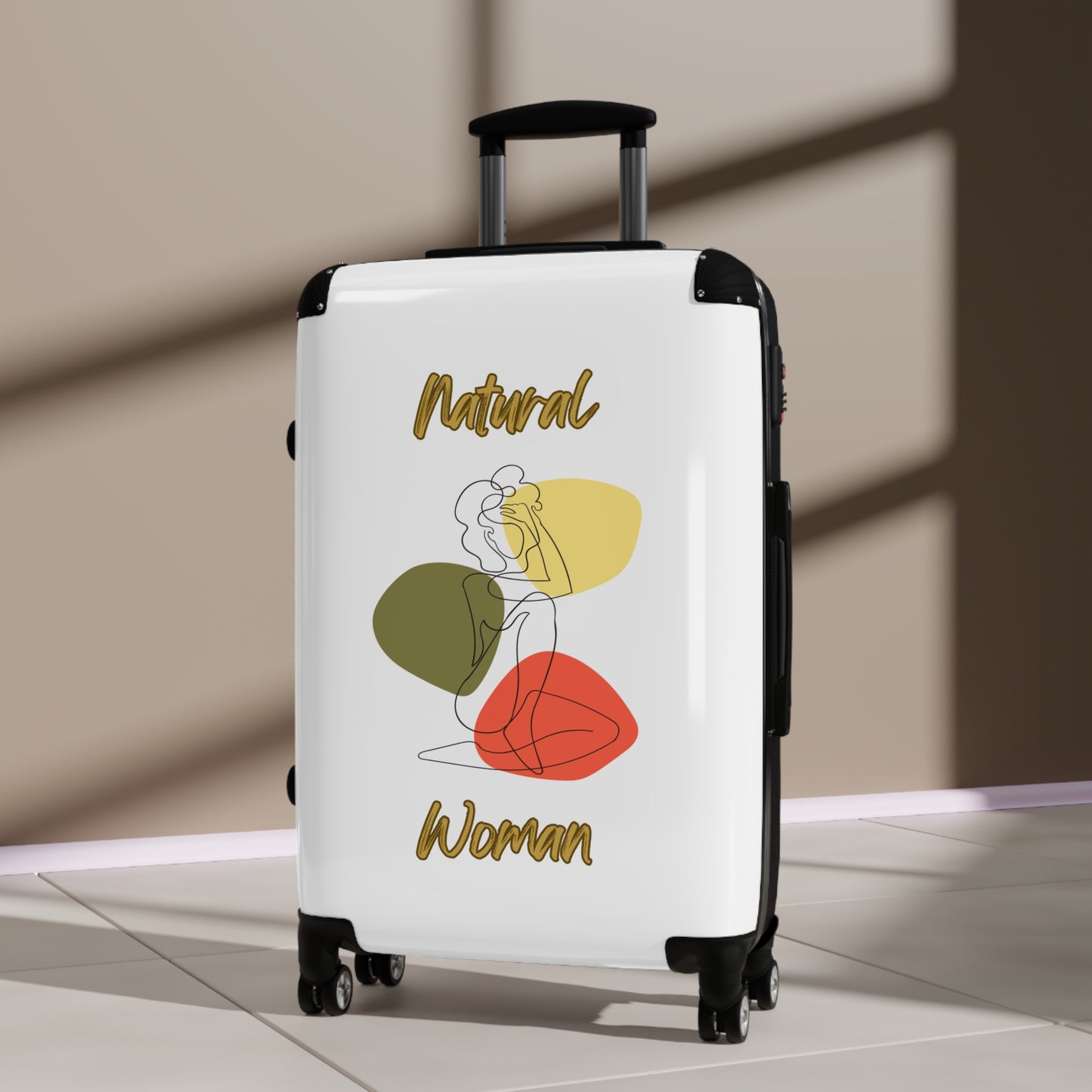 Natural Woman Colorful Pose (BL) Suitcase WHITE