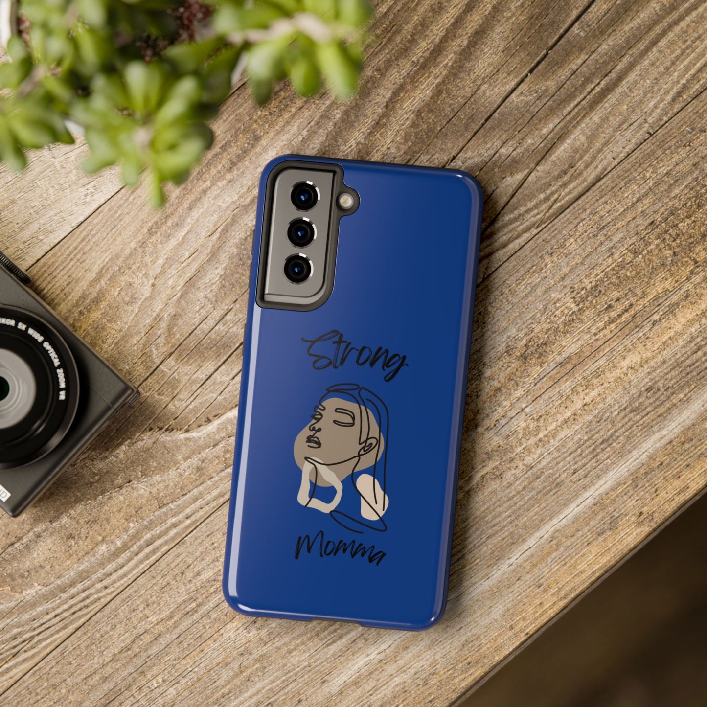 STRONG MOMMA Samsung Galaxy Tough Phone Cases (BL) Dark Blue