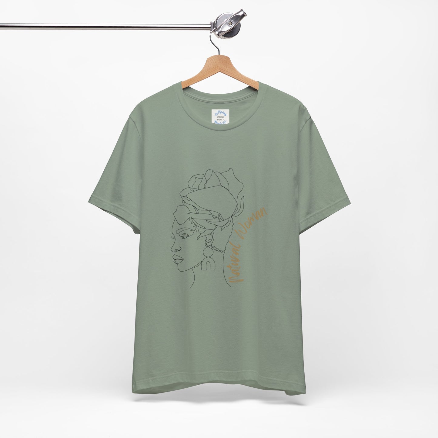 Natural Woman Flower Wrap (BL) Short Sleeve T-Shirt