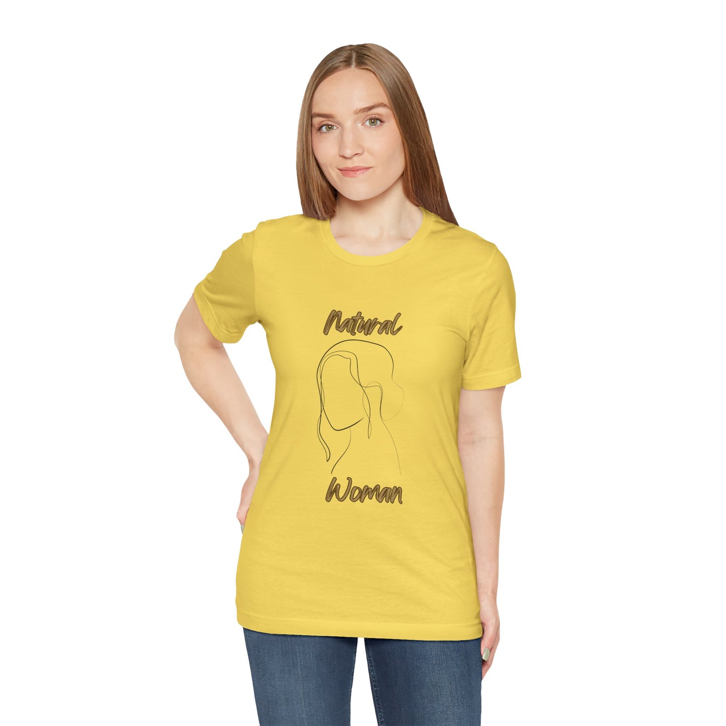 Natural Woman Hanging hair (BL) Short Sleeve T-Shirt