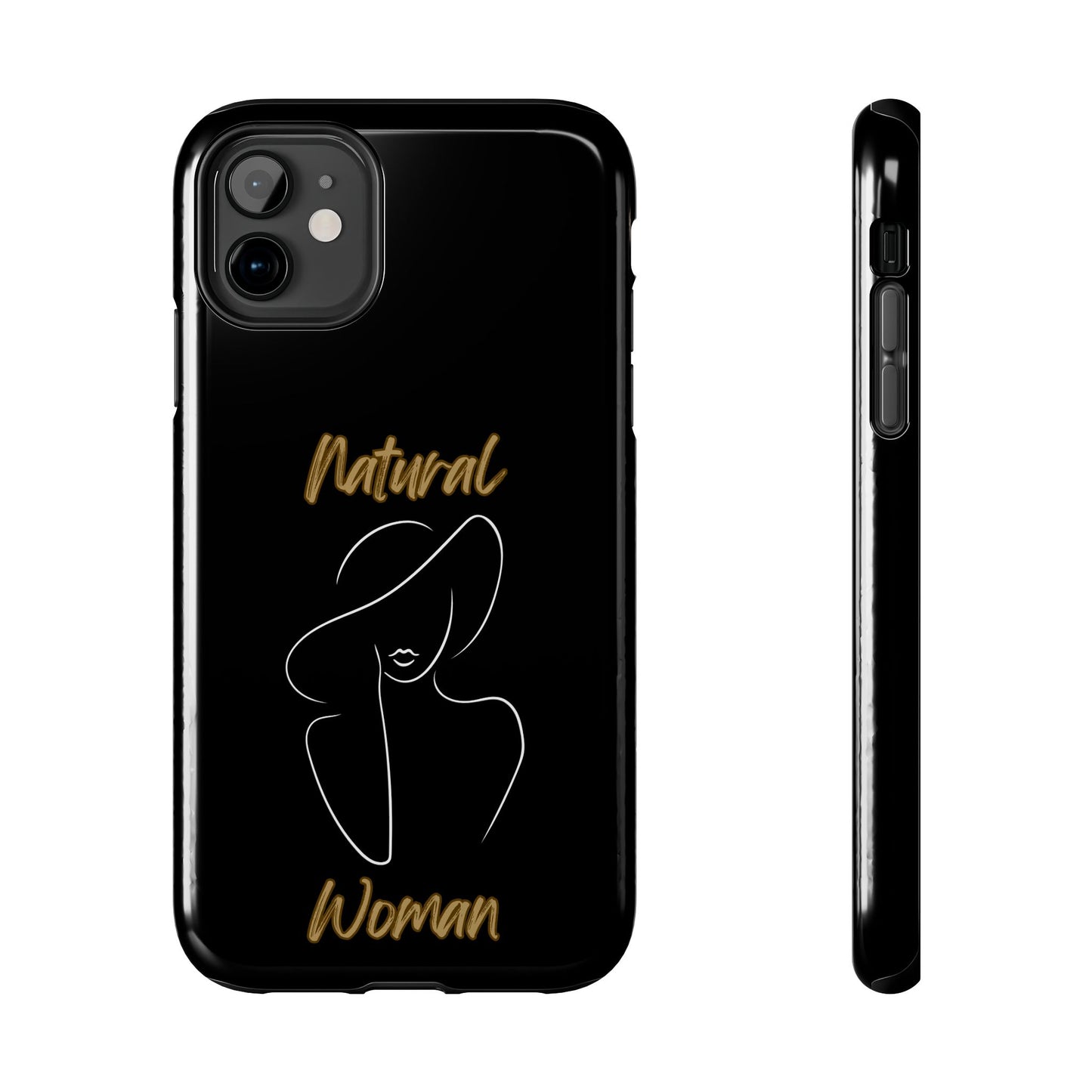Natural Woman Sun Hat (WL) Tough Phone Cases BLACK