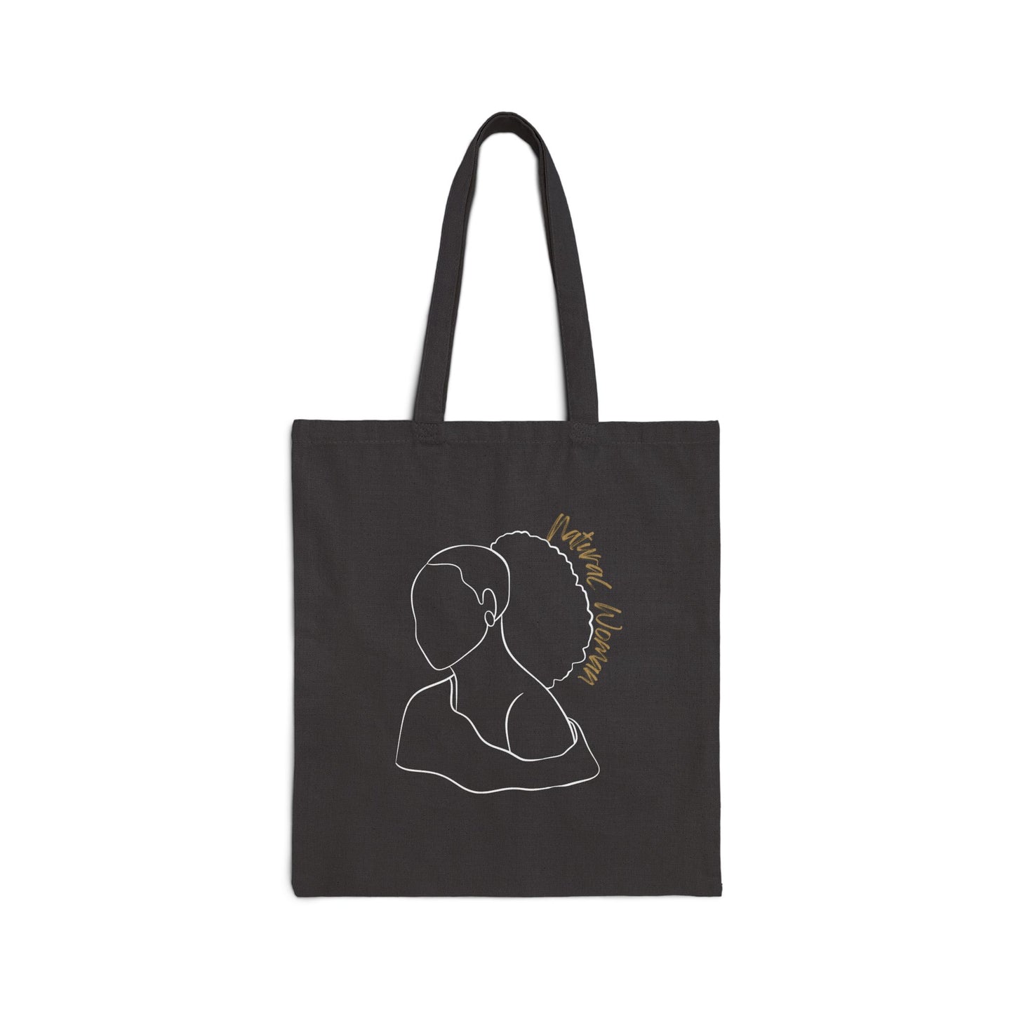 Natural Woman Behind Head Puff (WL) Canvas Tote Bag