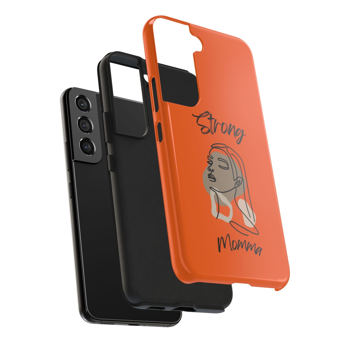 STRONG MOMMA Samsung Galaxy Tough Phone Cases (BL) Orange