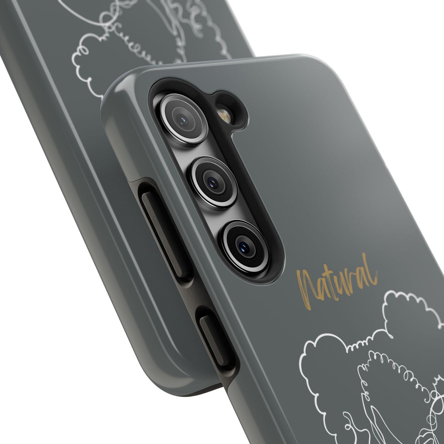 Natural Woman Twin Puffs (WL)Tough Phone Cases DARK GREY