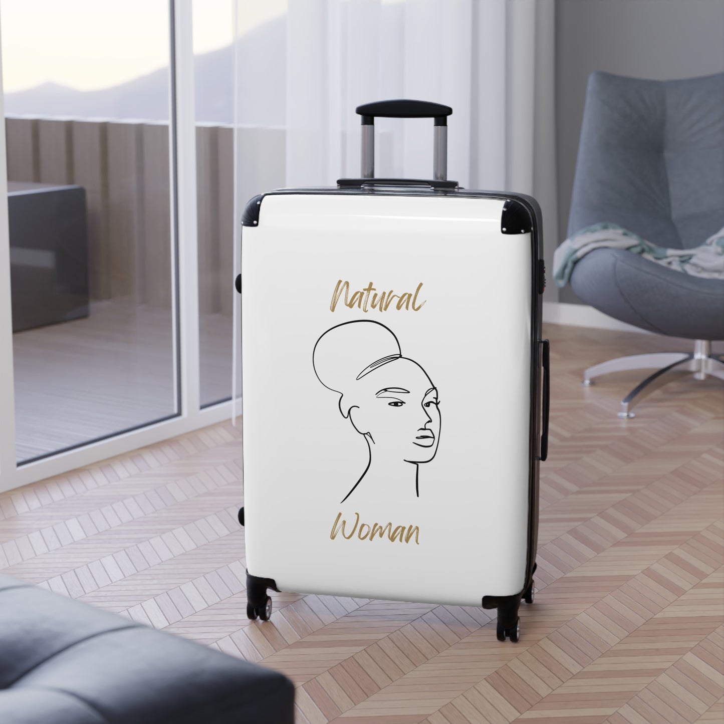 Natural Woman Hair Up (BL) Suitcase WHITE