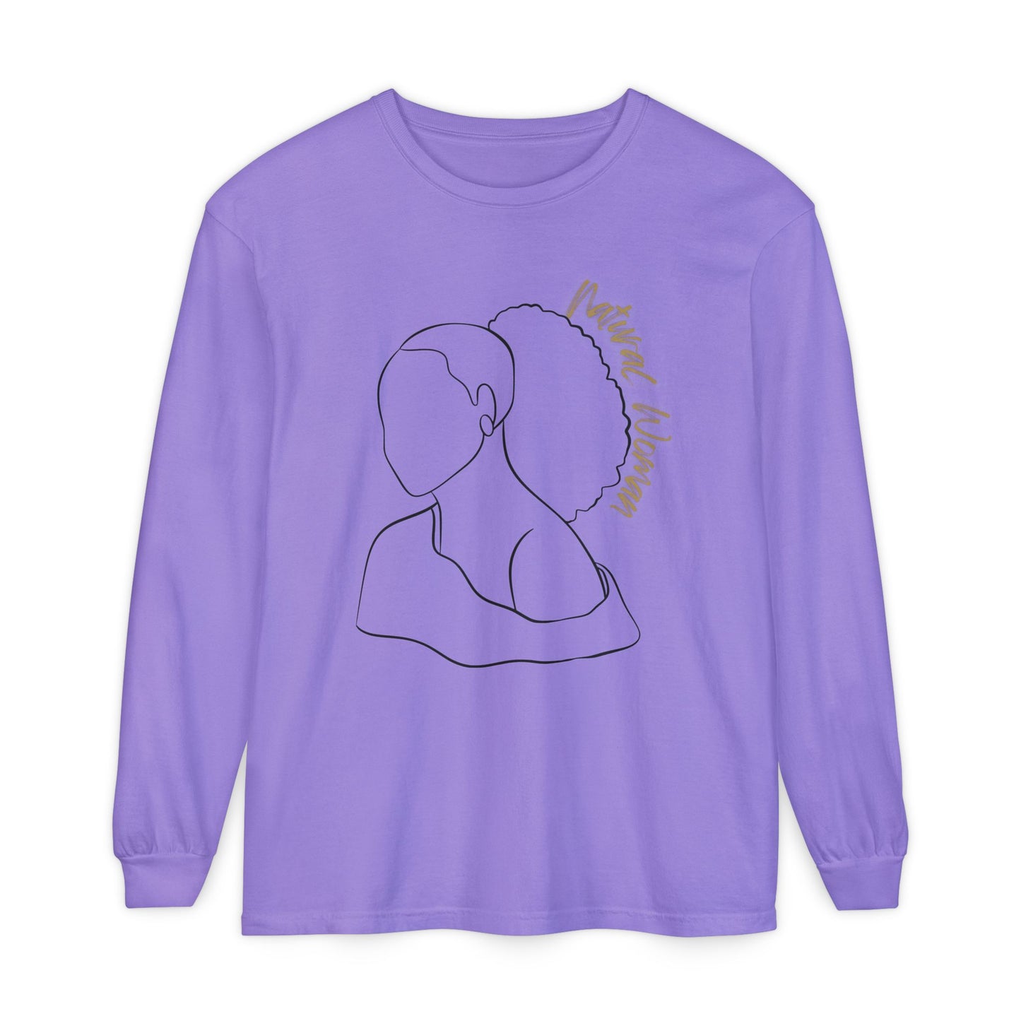 Natural Woman Behind Head Puff (BL) Long Sleeve T-Shirt