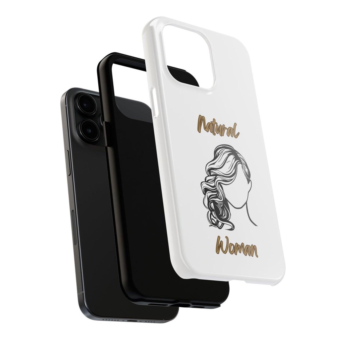 Natural Woman Long Curl (BL)Tough Phone Cases WHITE