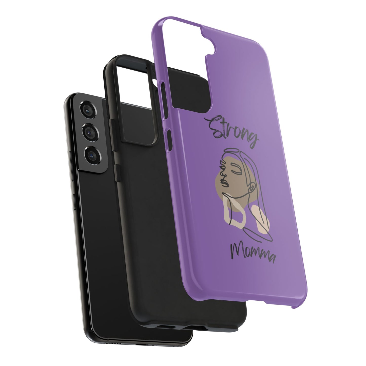 STRONG MOMMA Samsung Galaxy Tough Phone Cases (BL) Light Purple