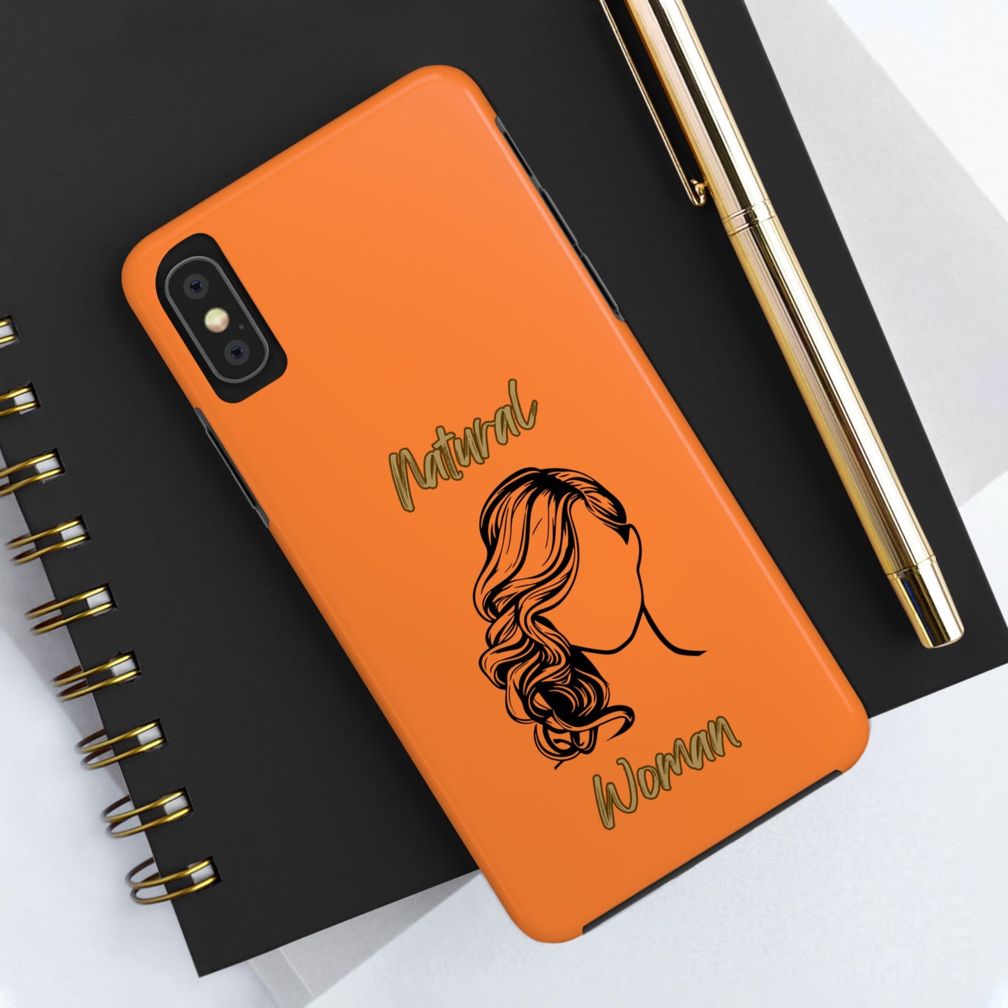 Natural Woman Long Curl (BL)Tough Phone Cases CRUSTA