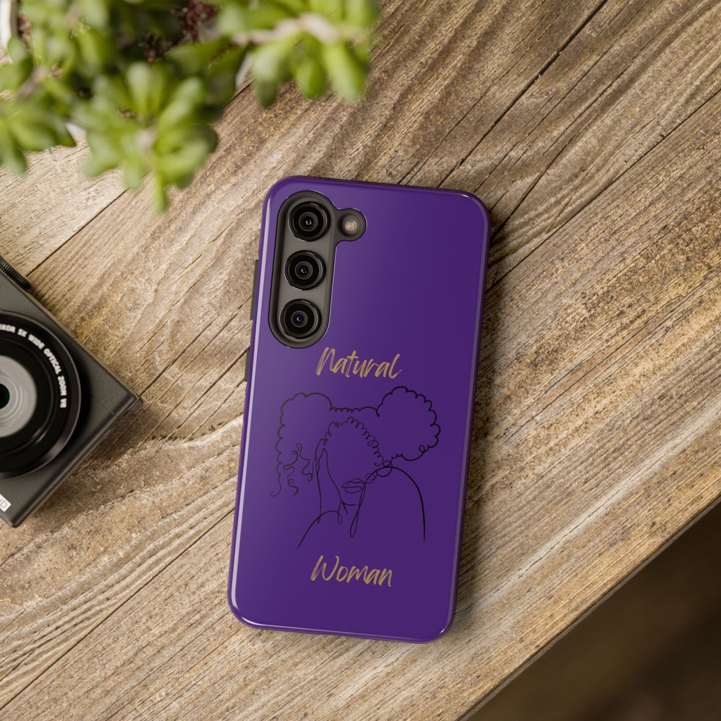 Natural Woman Twin Puffs (BL)Tough Phone Cases PURPLE