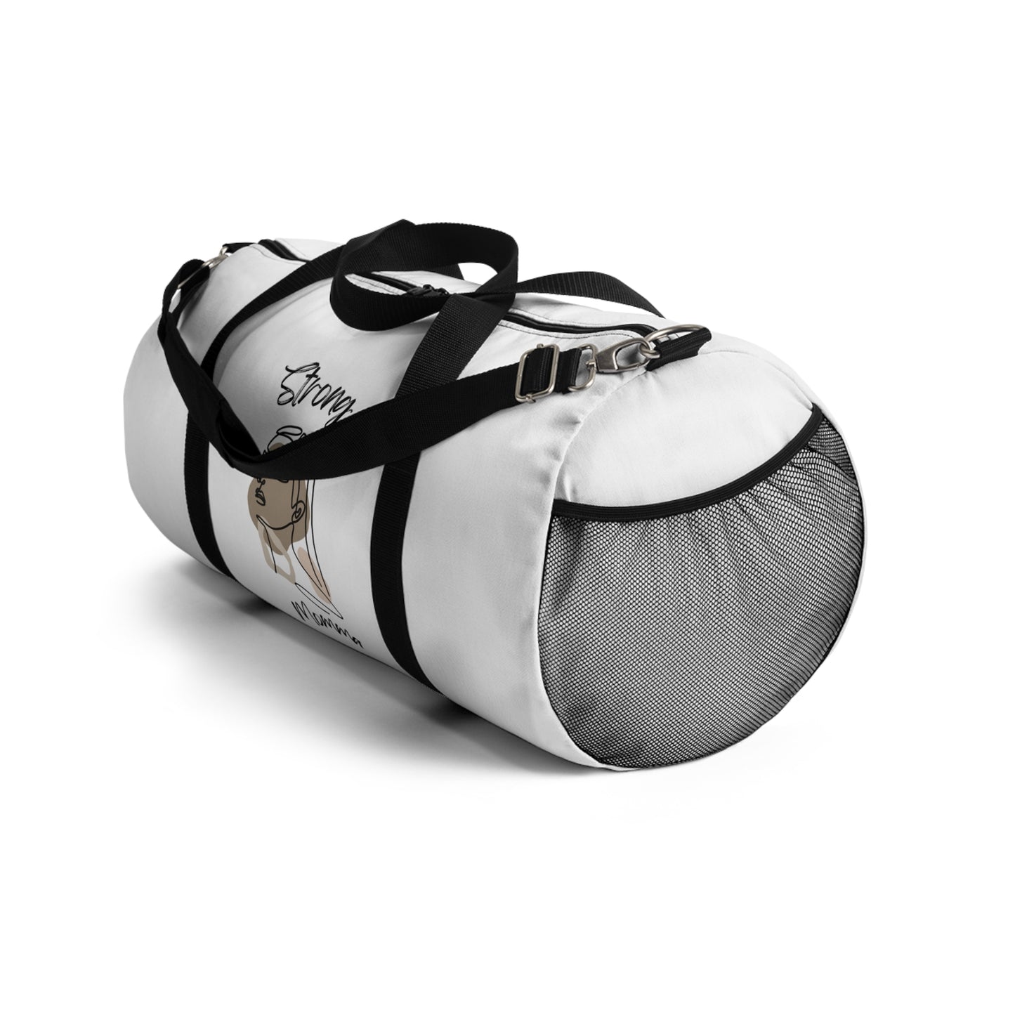 Strong Momma (BL) Duffel Bag WHITE