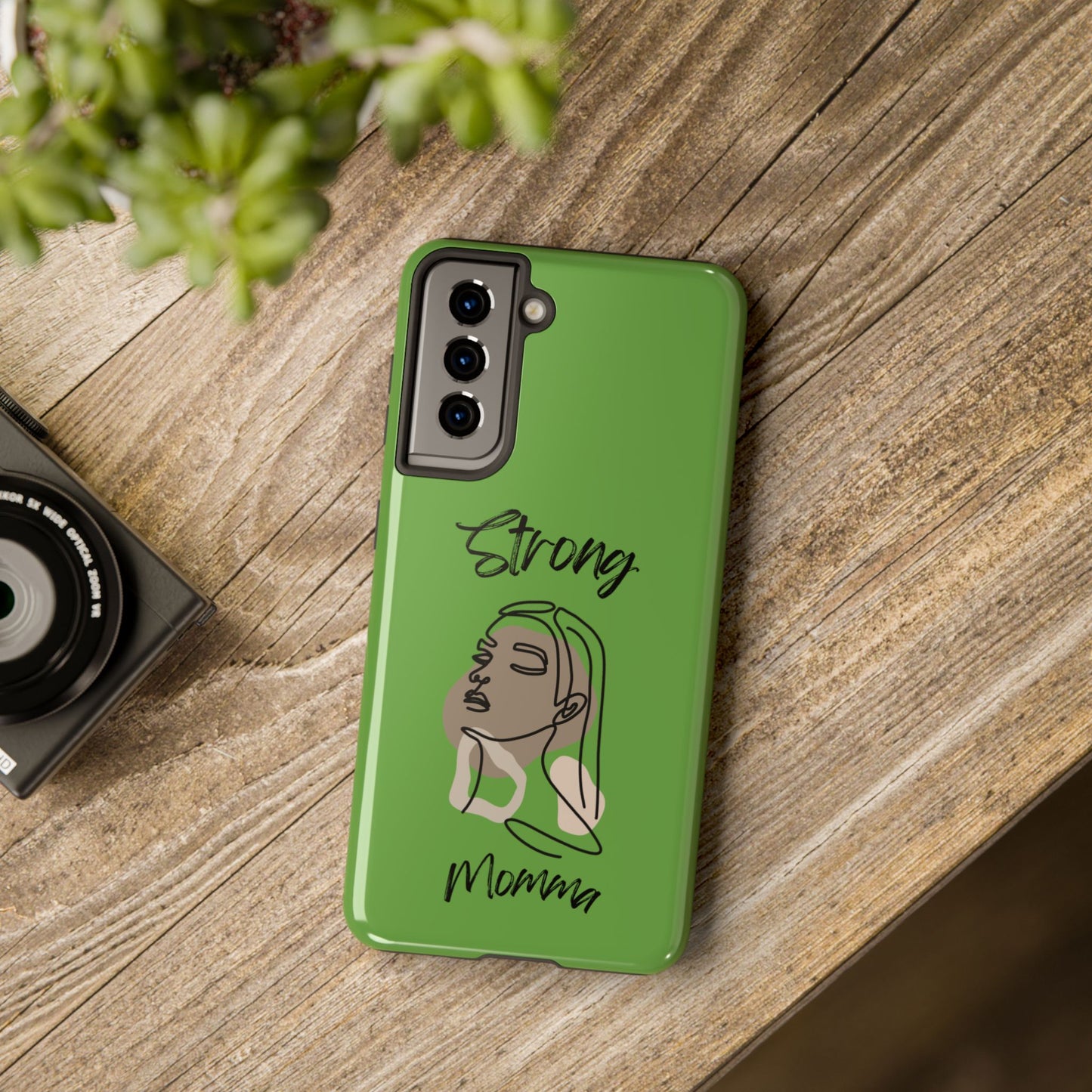 STRONG MOMMA Samsung Galaxy Tough Phone Cases (BL) Green