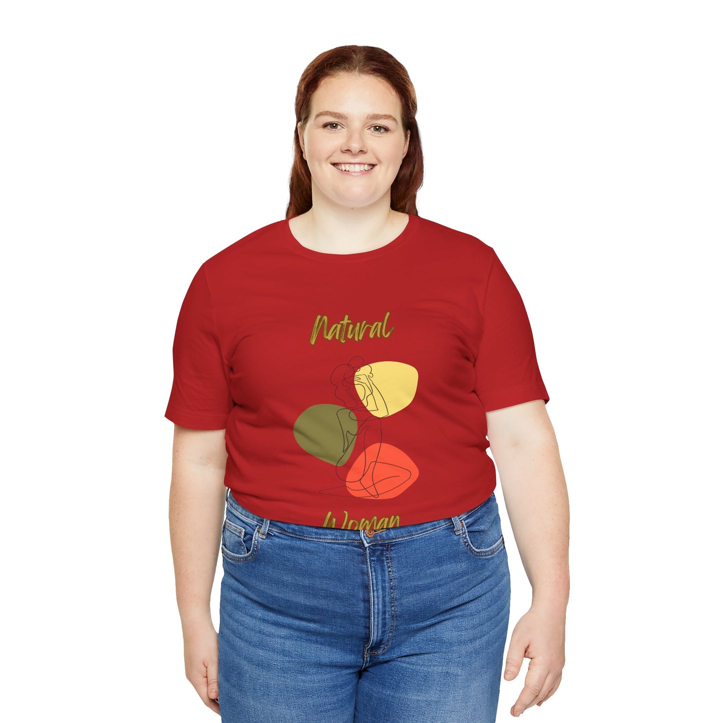 Natural Woman Colorful Pose (BL) Short Sleeve T-Shirt