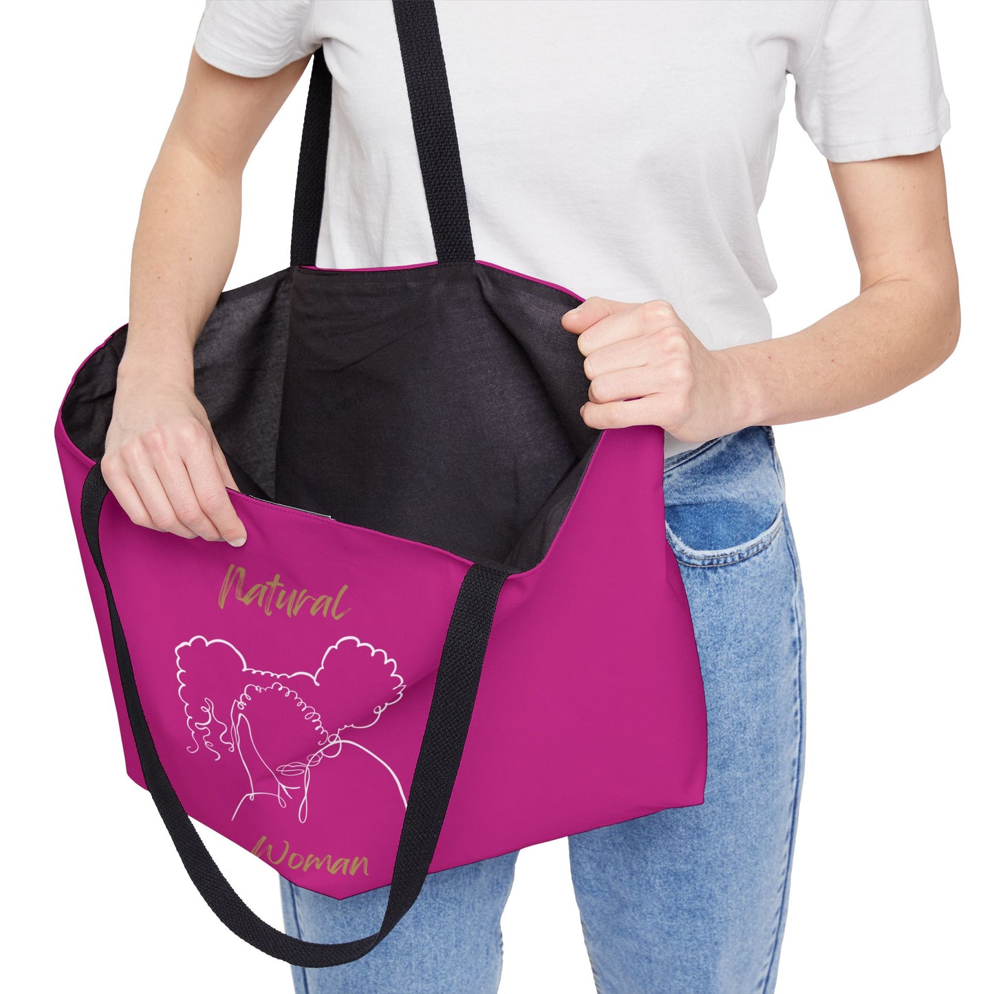 Natural Woman Twin Puffs (WL) Weekender Tote Bag PINK