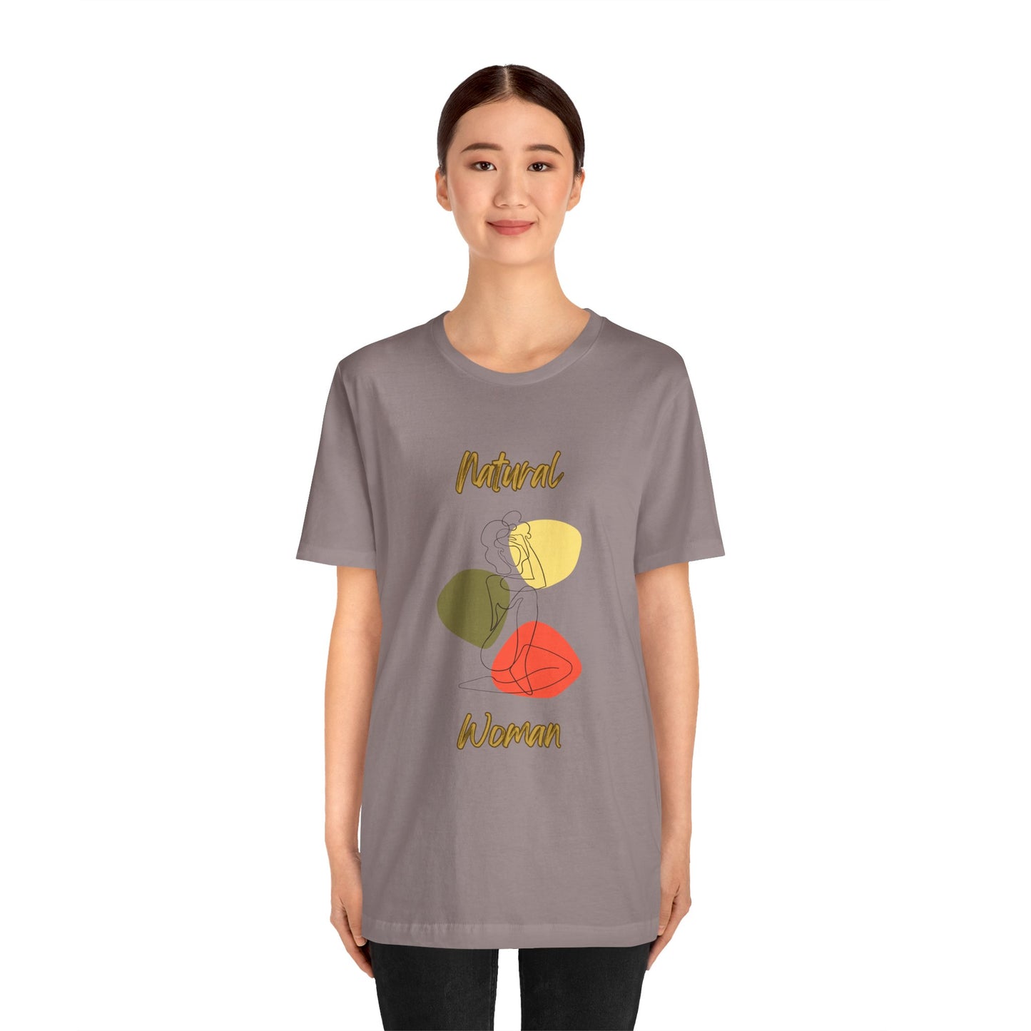 Natural Woman Colorful Pose (BL) Short Sleeve T-Shirt