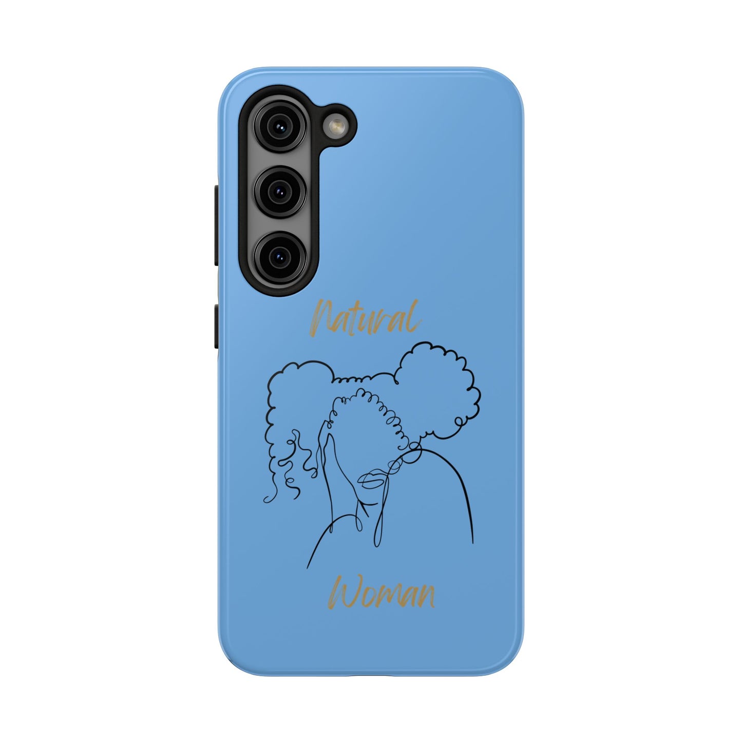 Natural Woman Twin Puffs (BL)Tough Phone Cases LIGHT BLUE