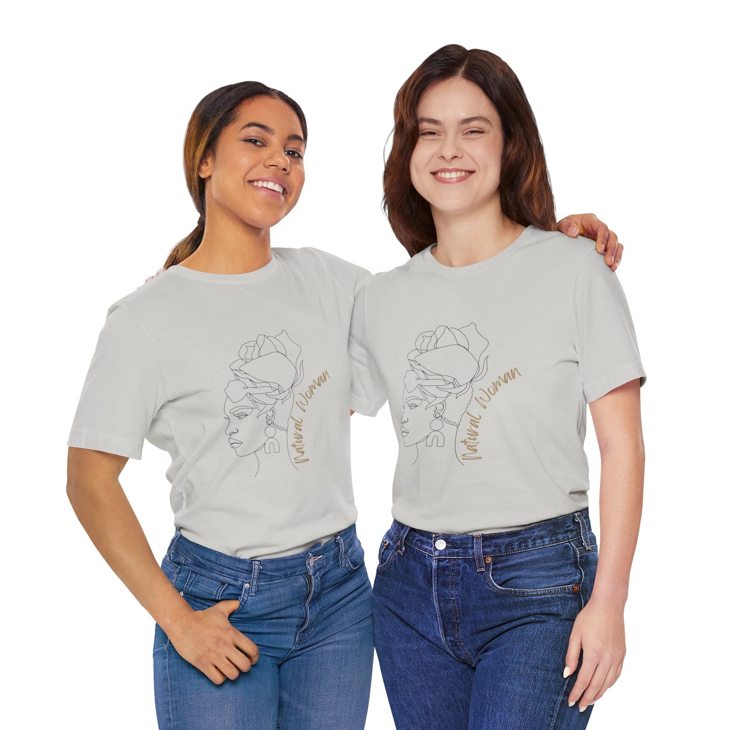 Natural Woman Flower Wrap (BL) Short Sleeve T-Shirt